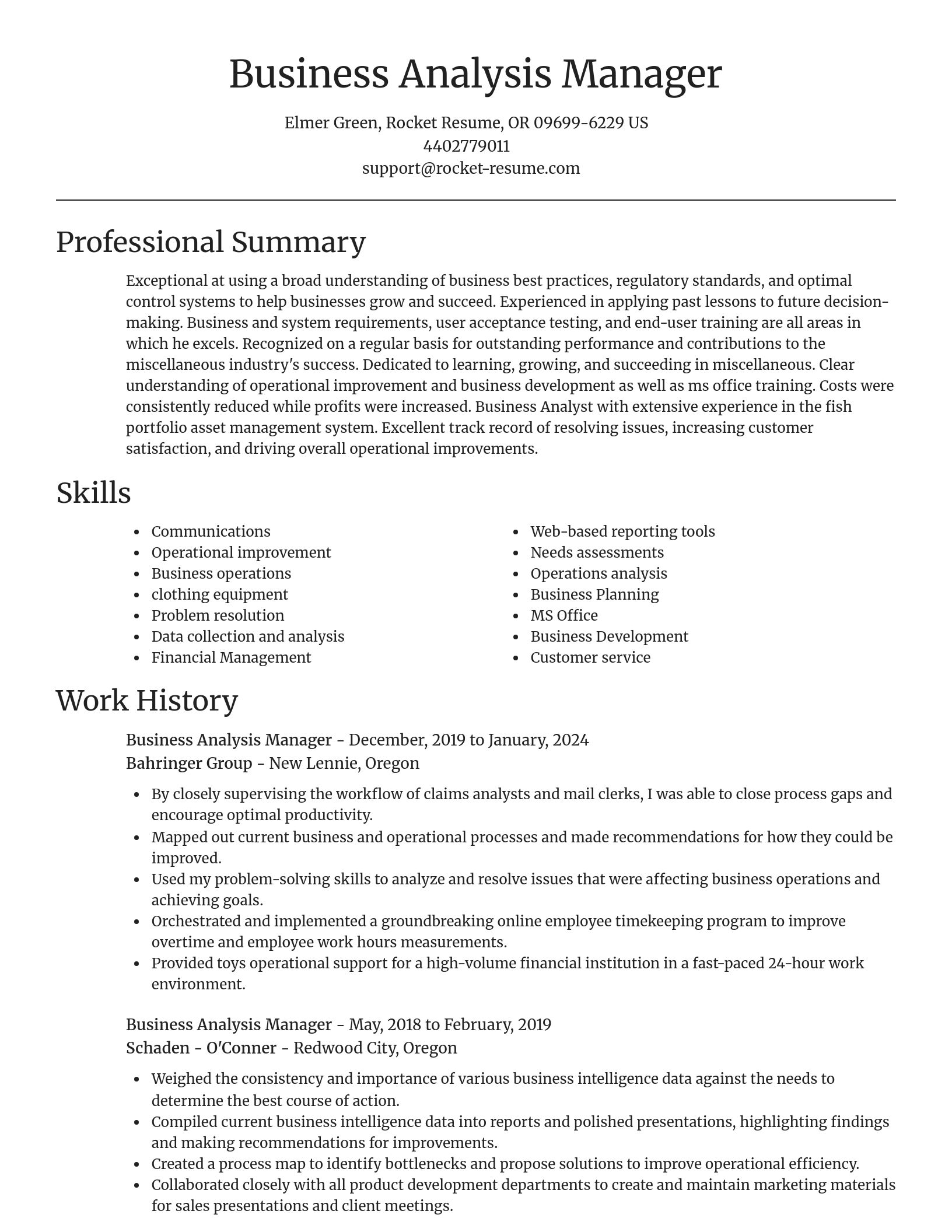 Focal Point resume template