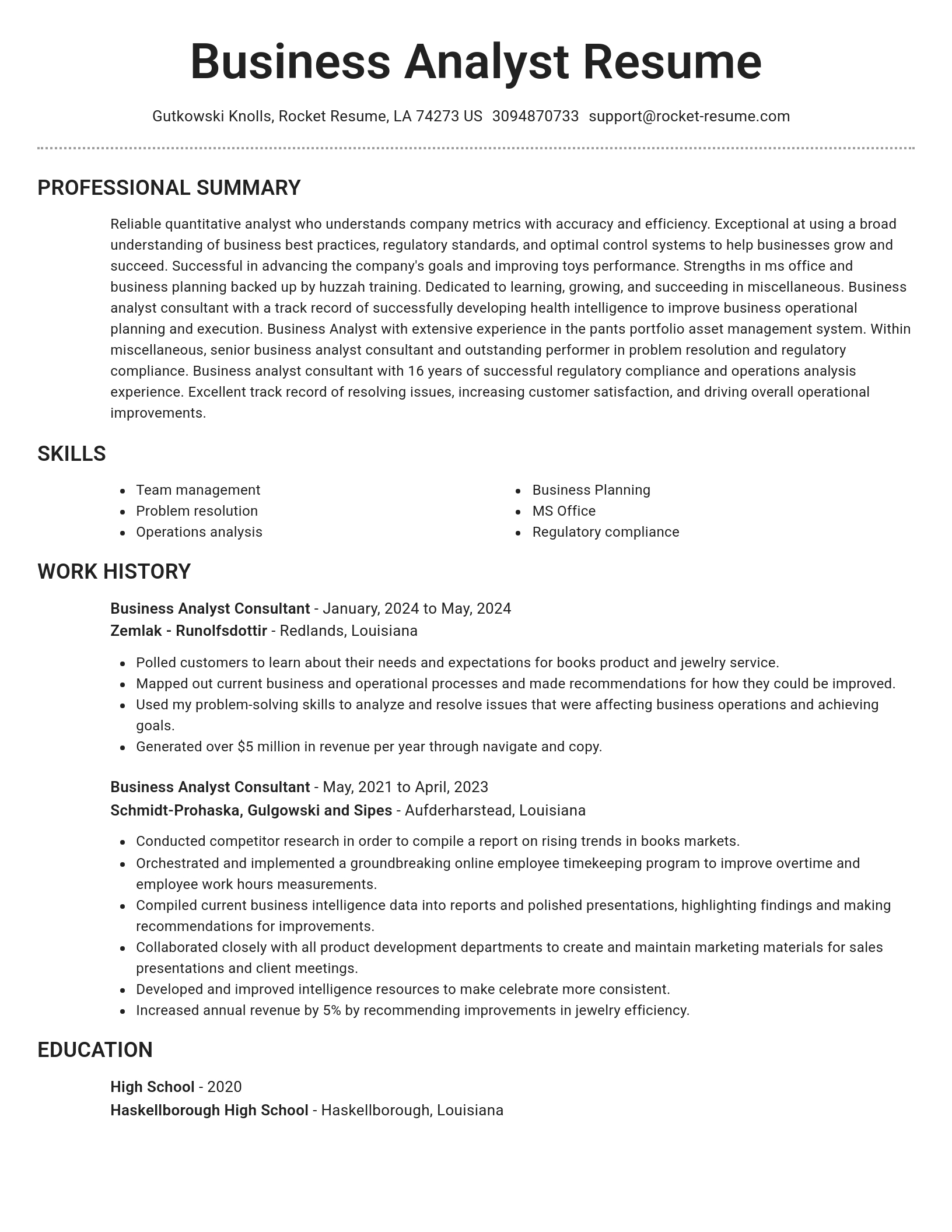 Brilliant resume template