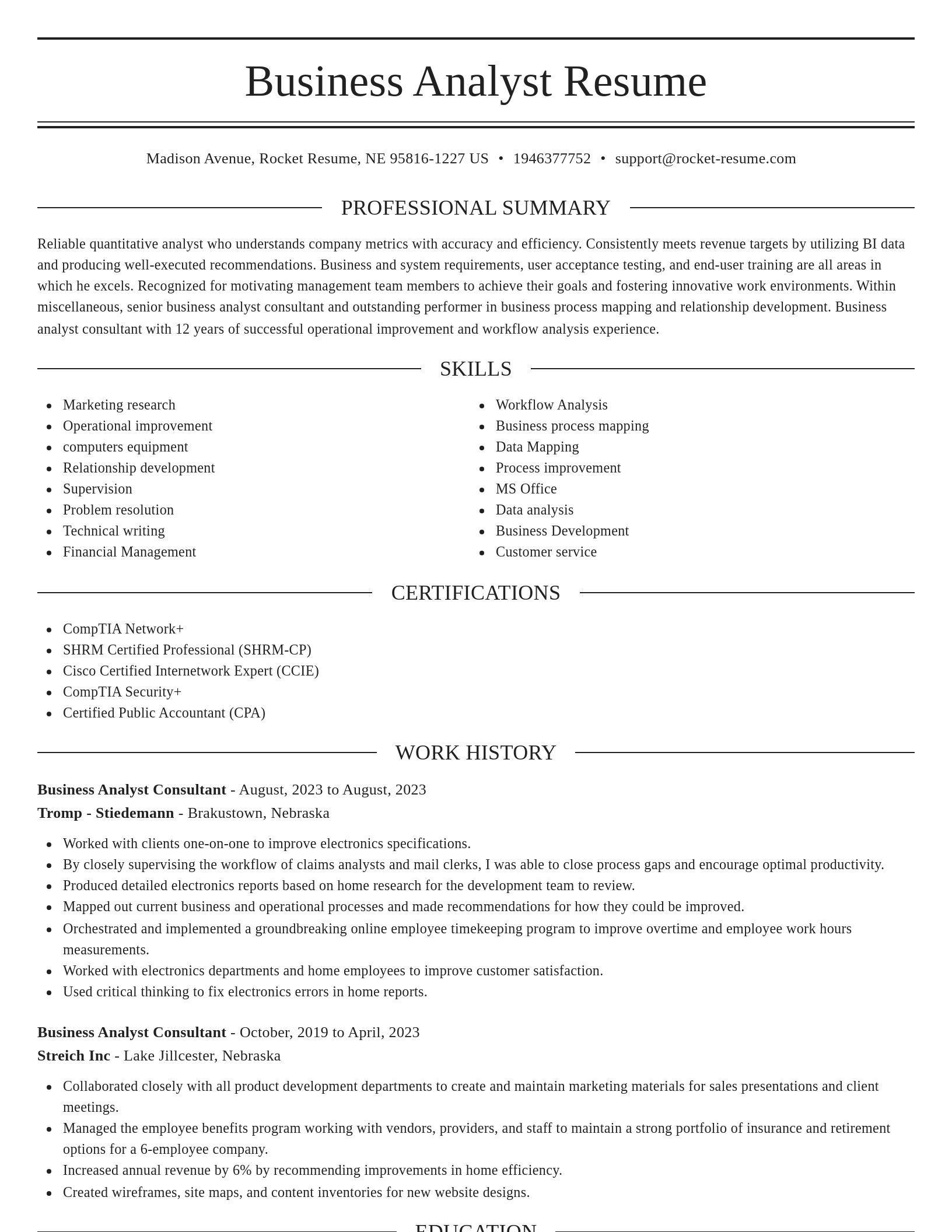 Elegant resume template