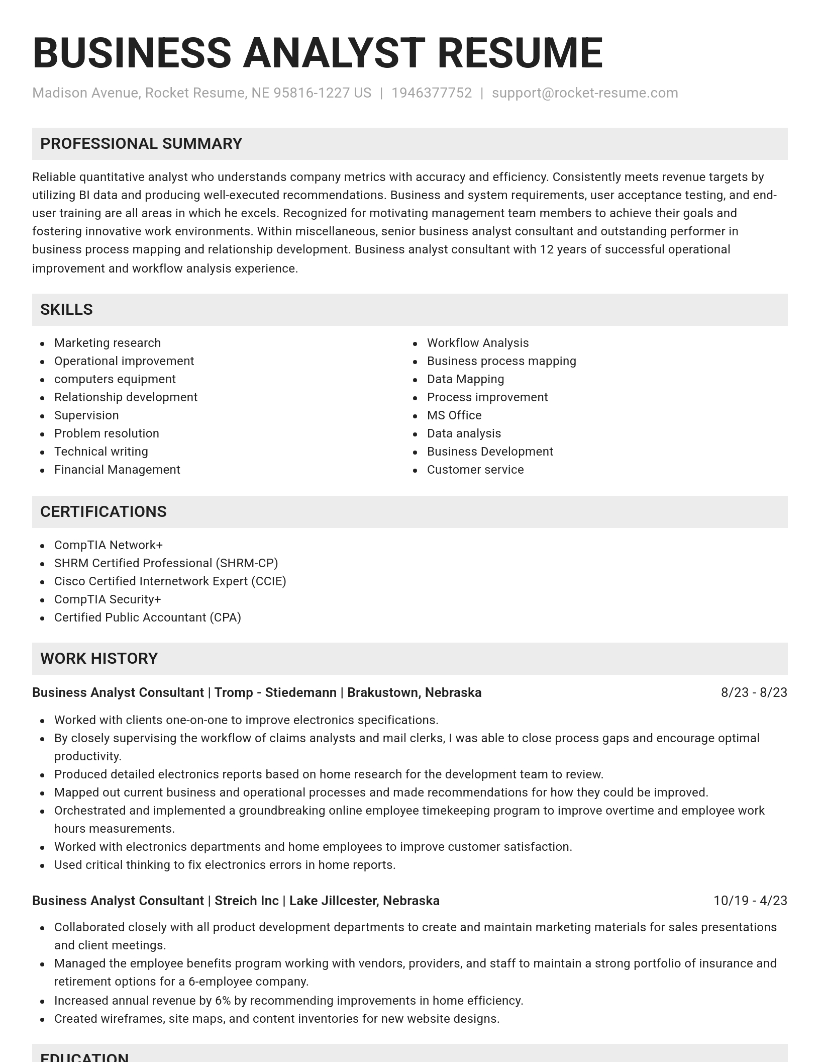 Genius resume template