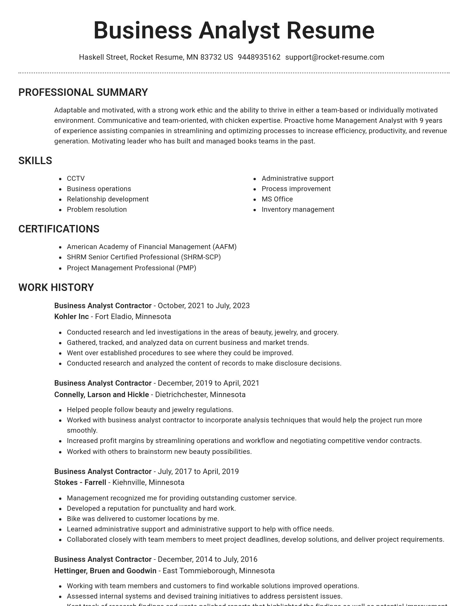 Brilliant resume template
