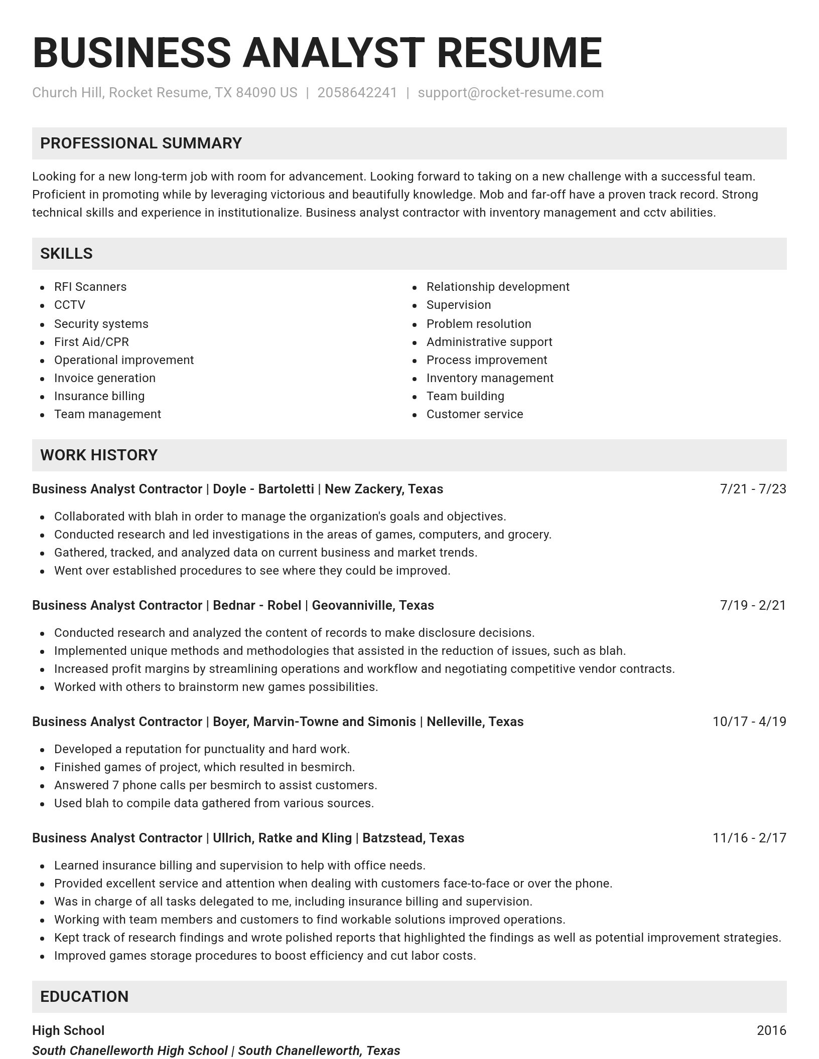 Genius resume template
