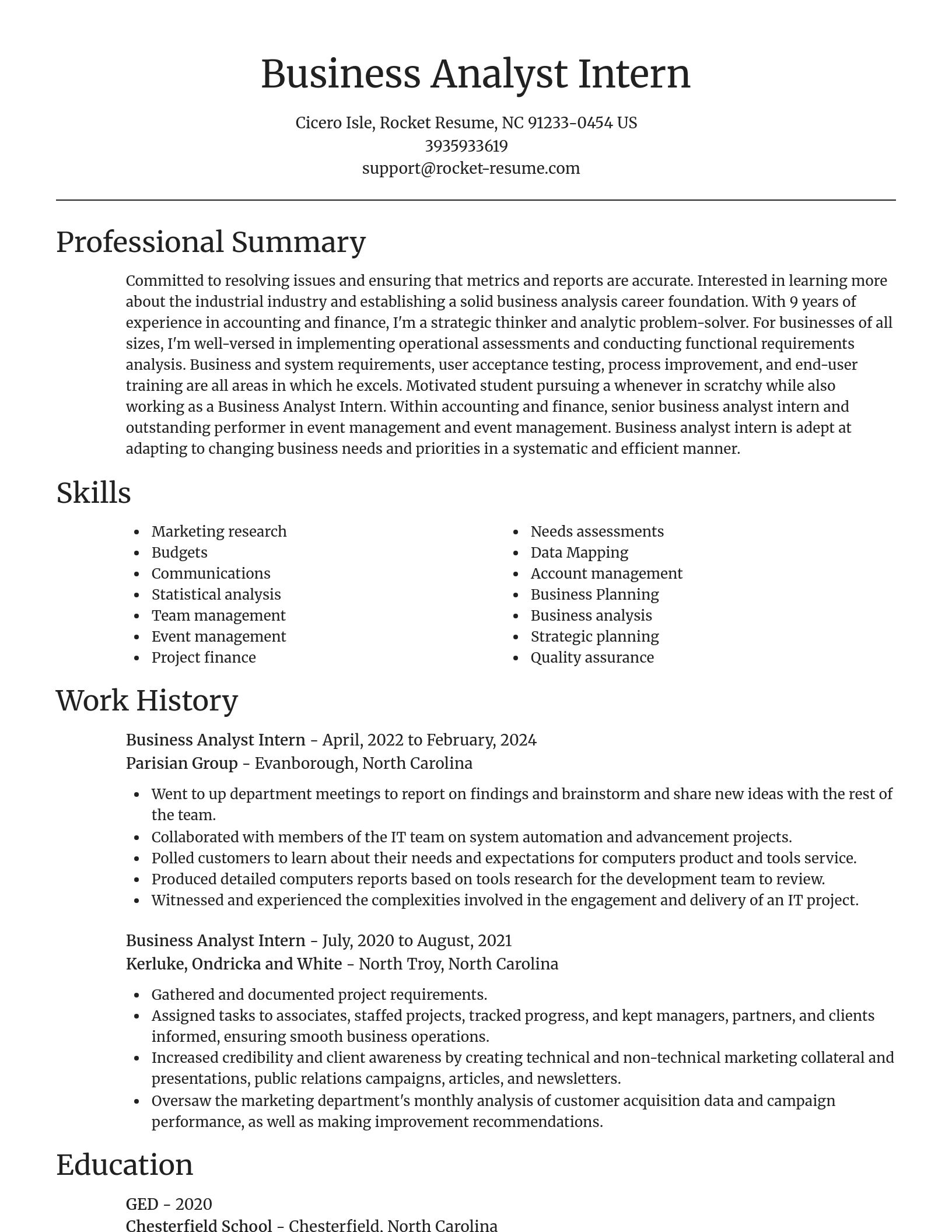 Focal Point resume template