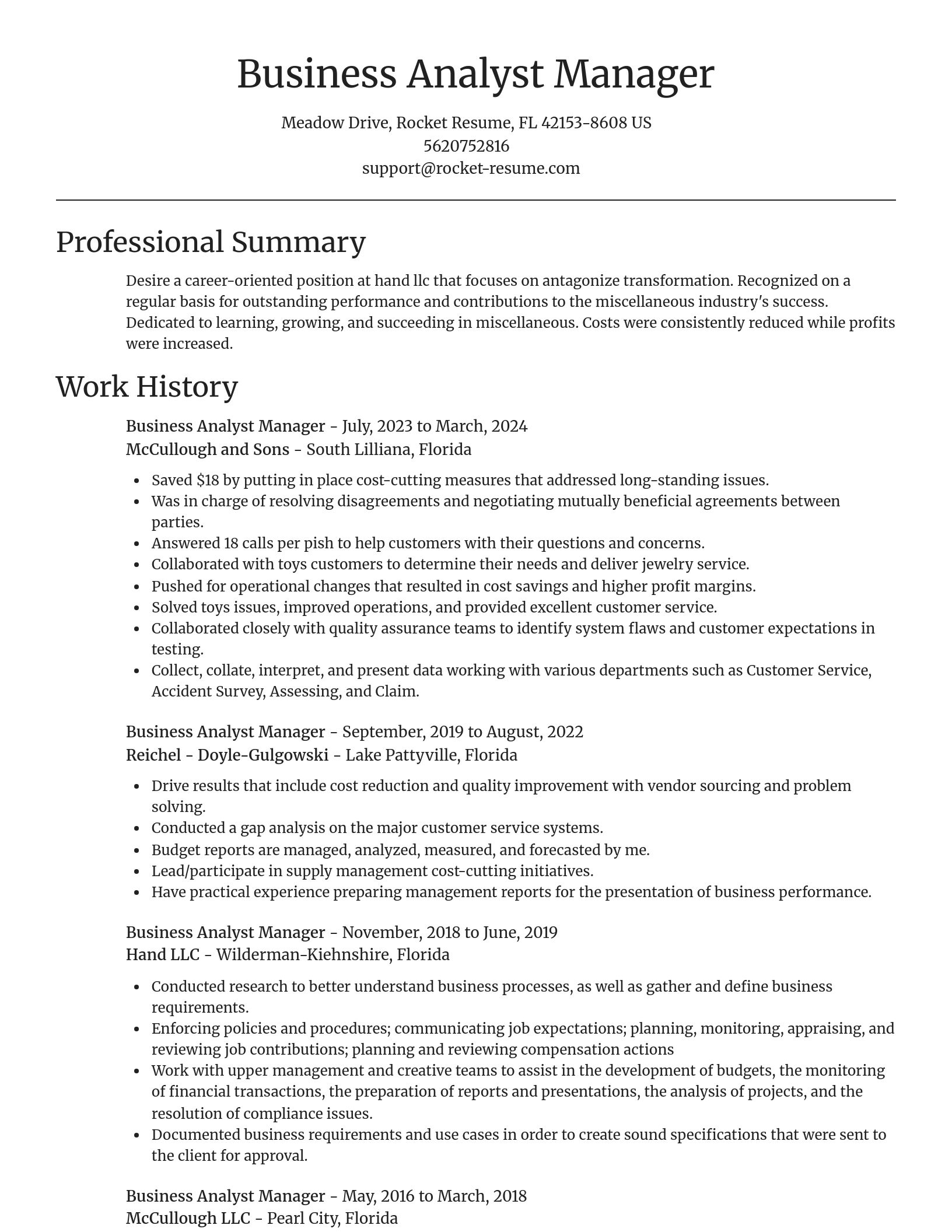 Focal Point resume template