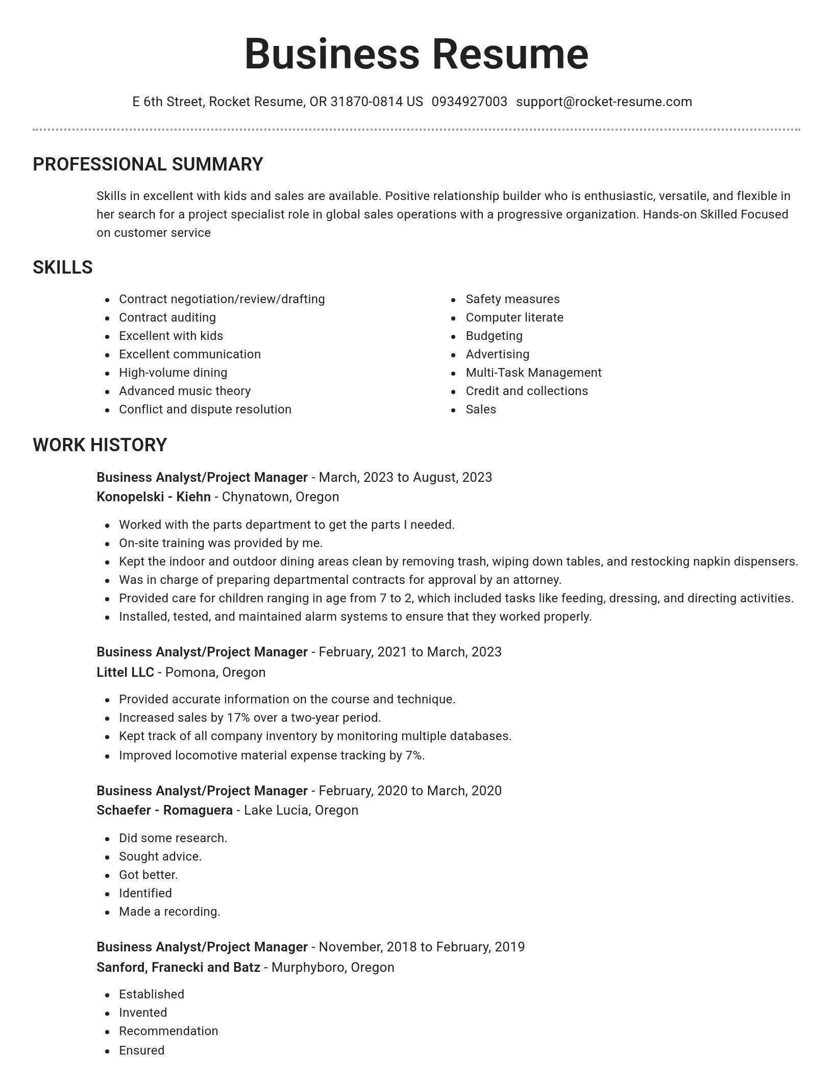 Brilliant resume template