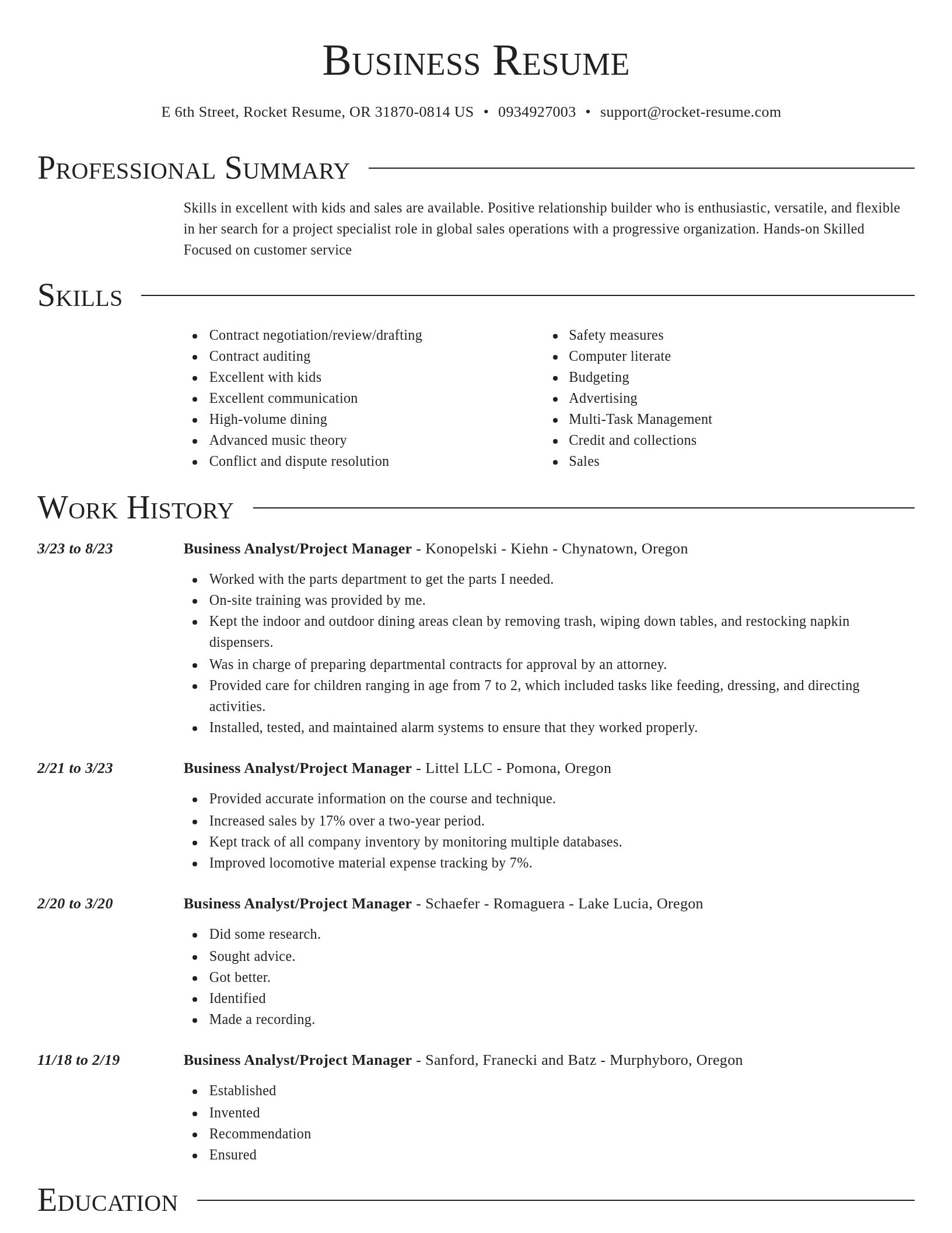 Director resume template