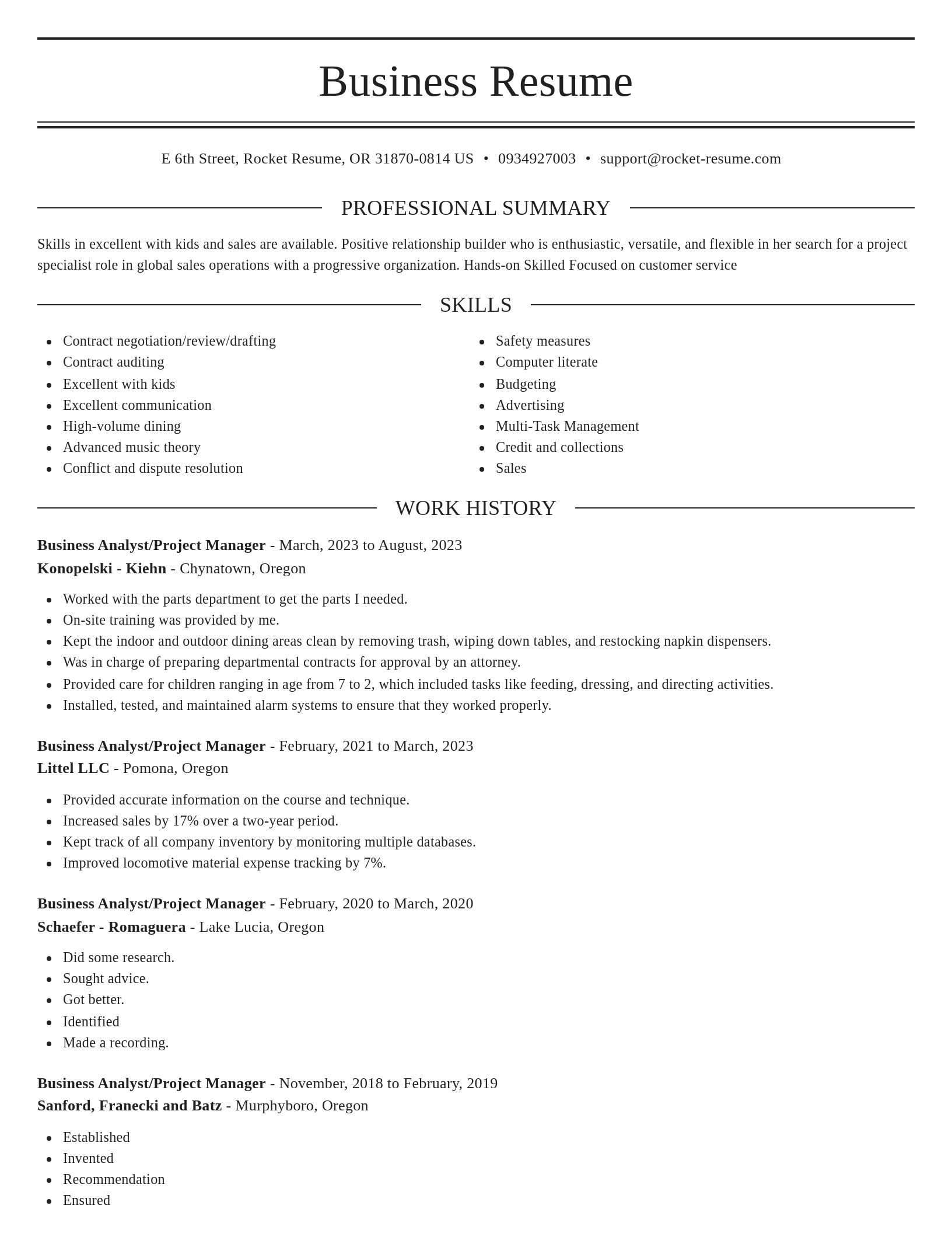 Elegant resume template