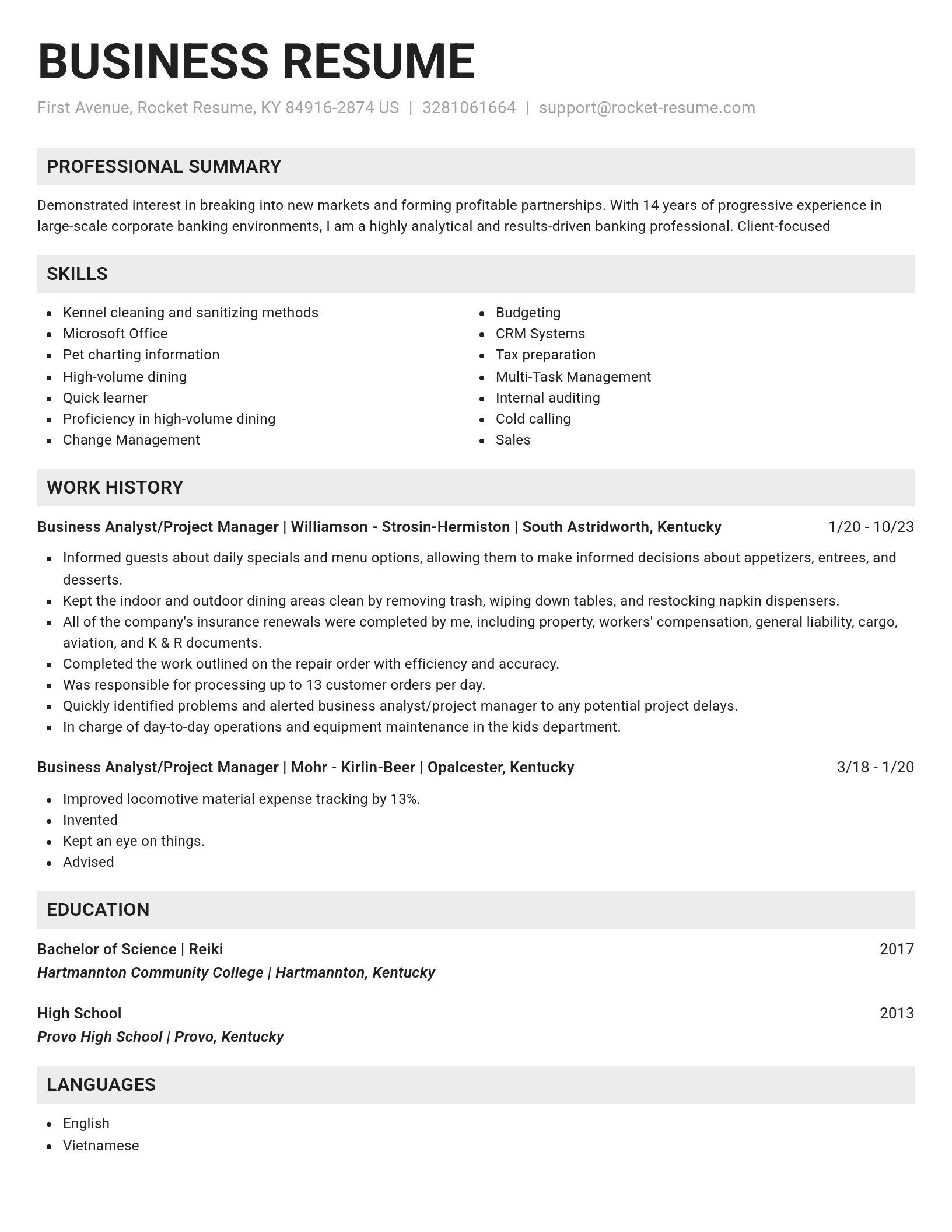Genius resume template