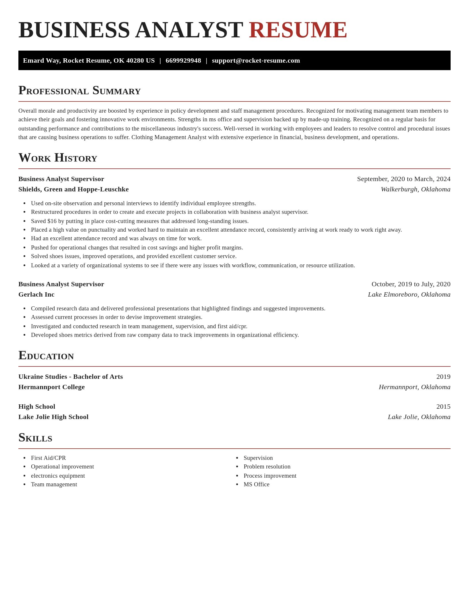 Exquisite resume template