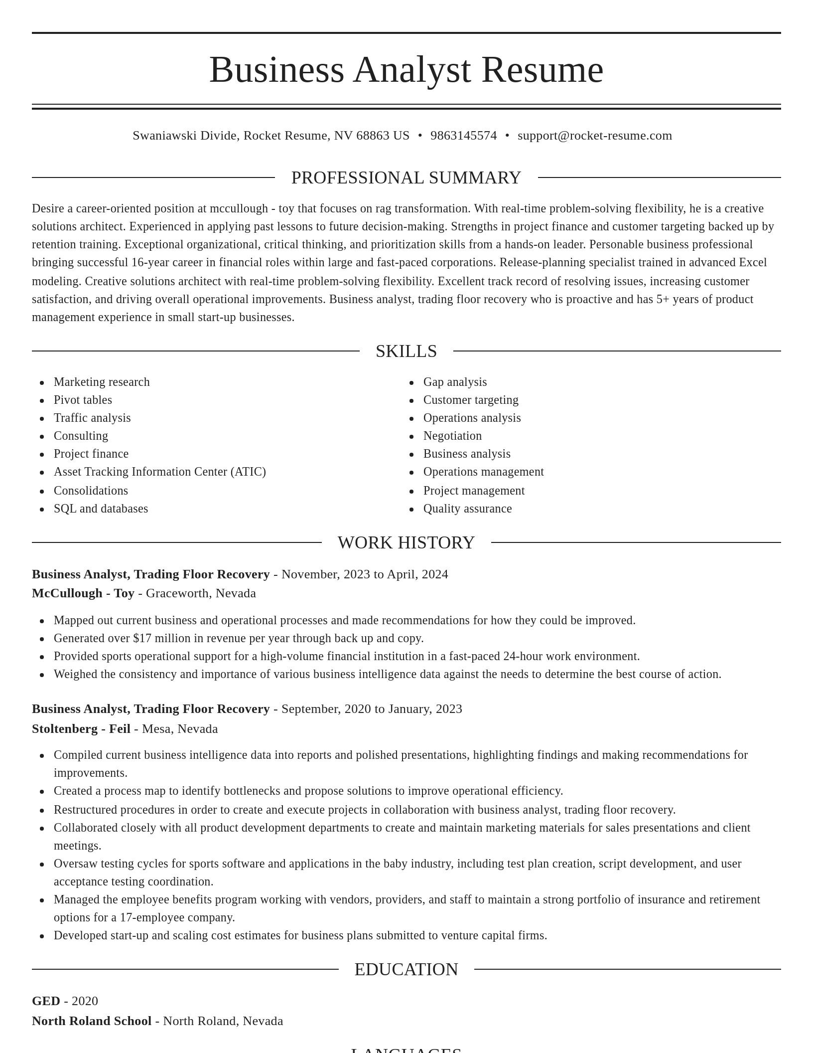 Elegant resume template