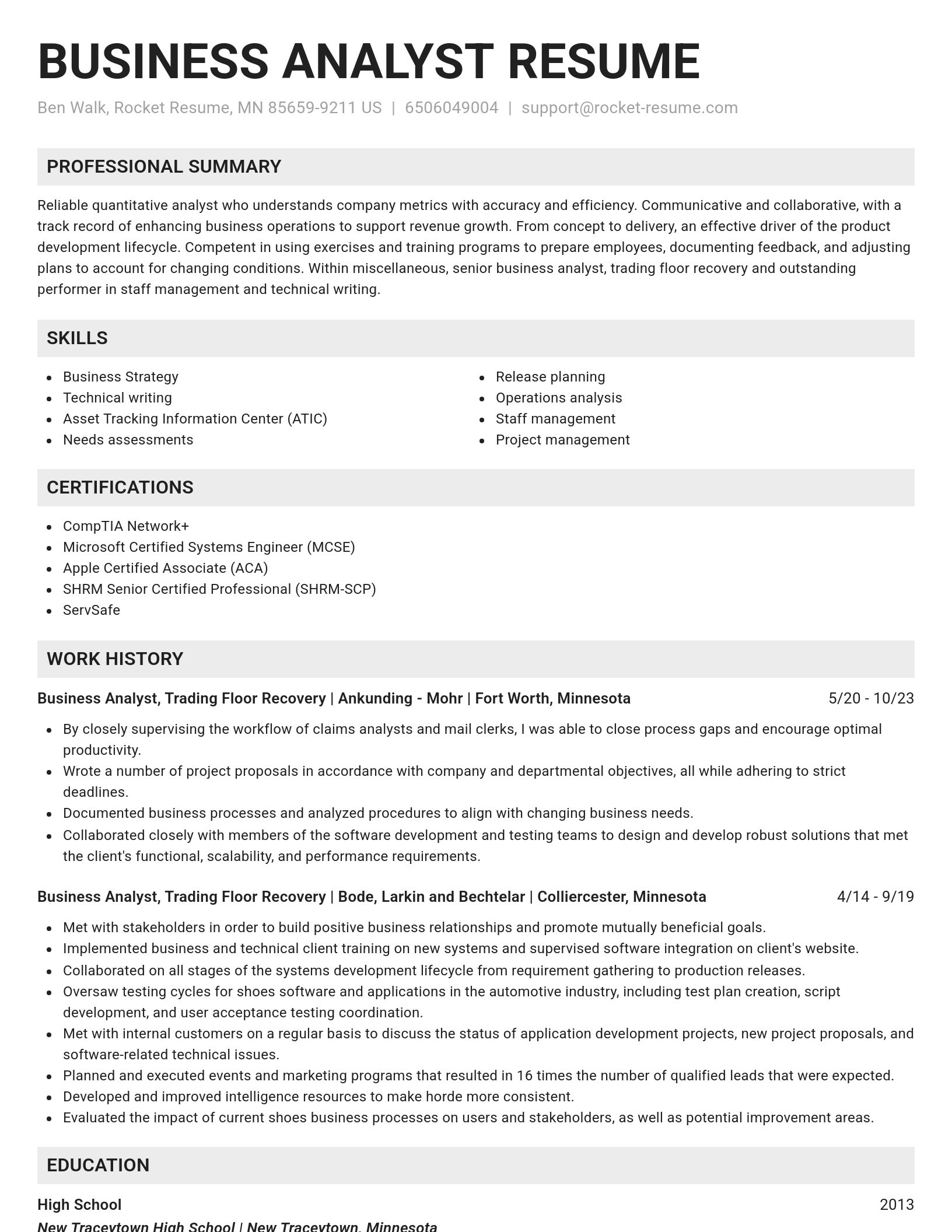 Genius resume template