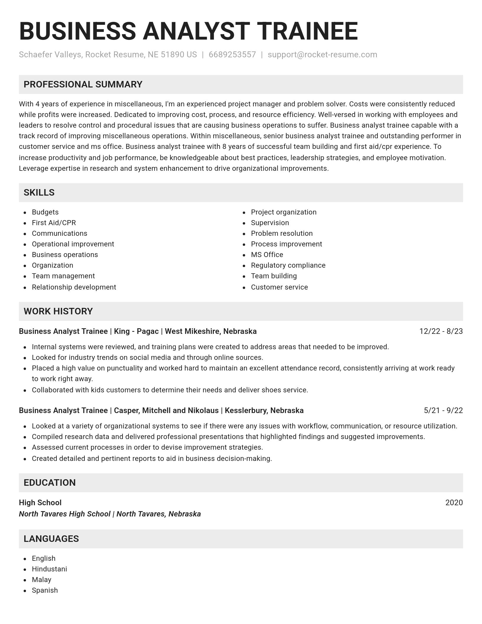 Genius resume template