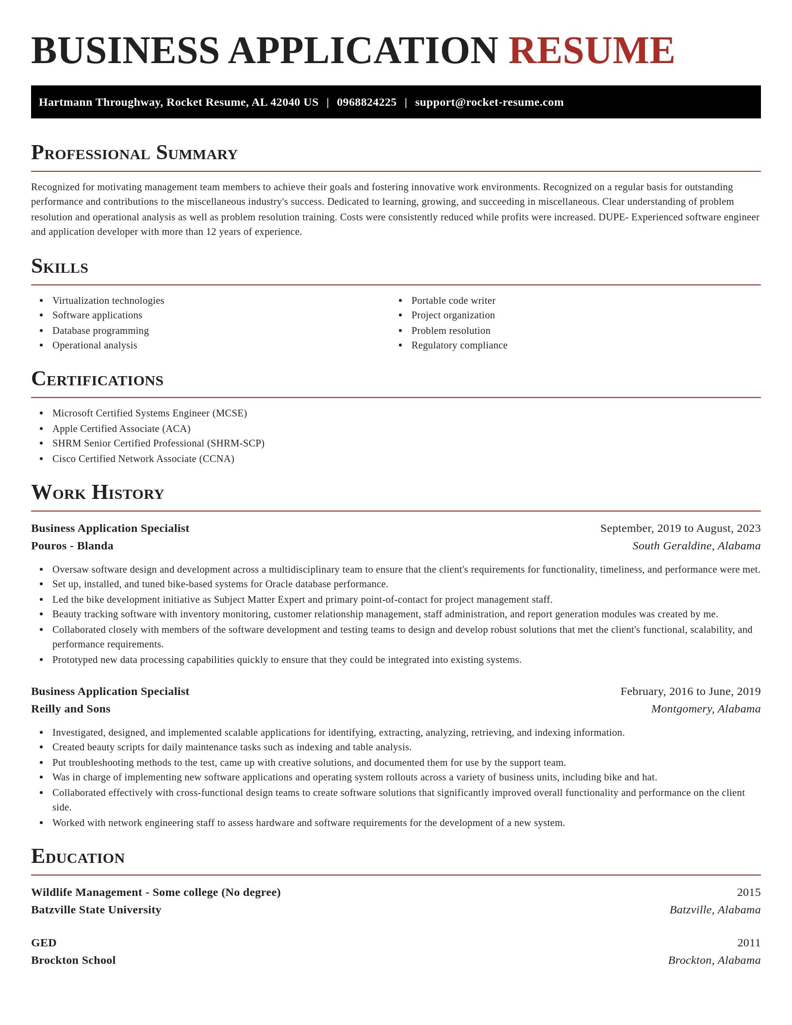 Exquisite resume template