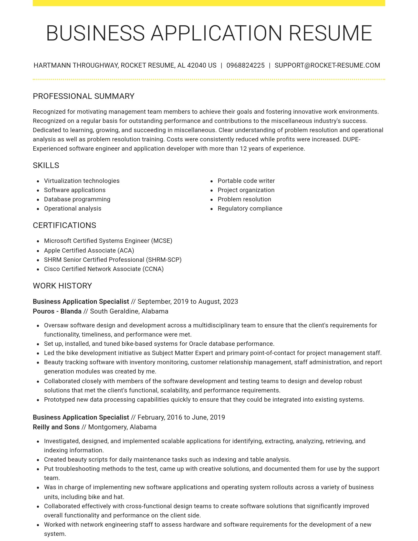 Grand resume template
