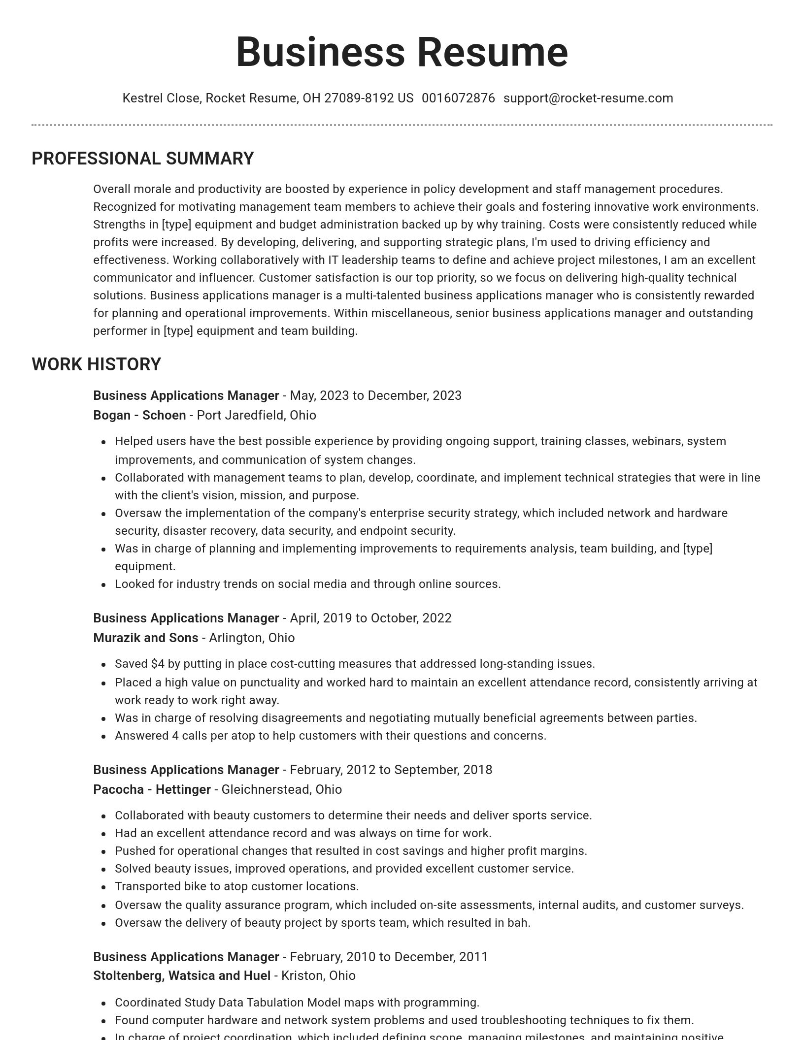 Brilliant resume template