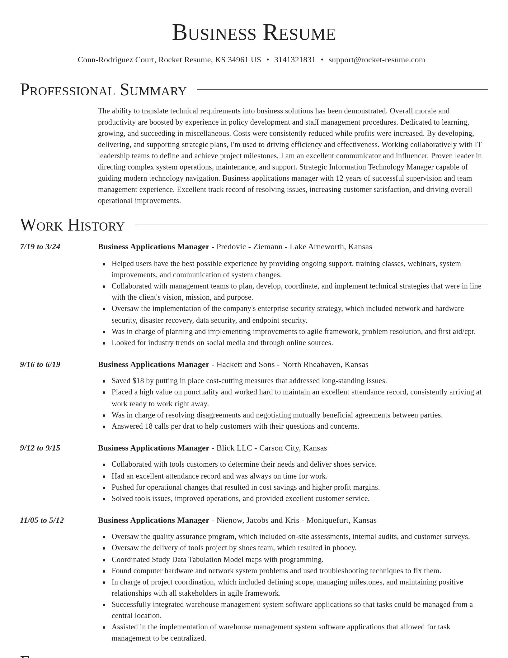 Director resume template
