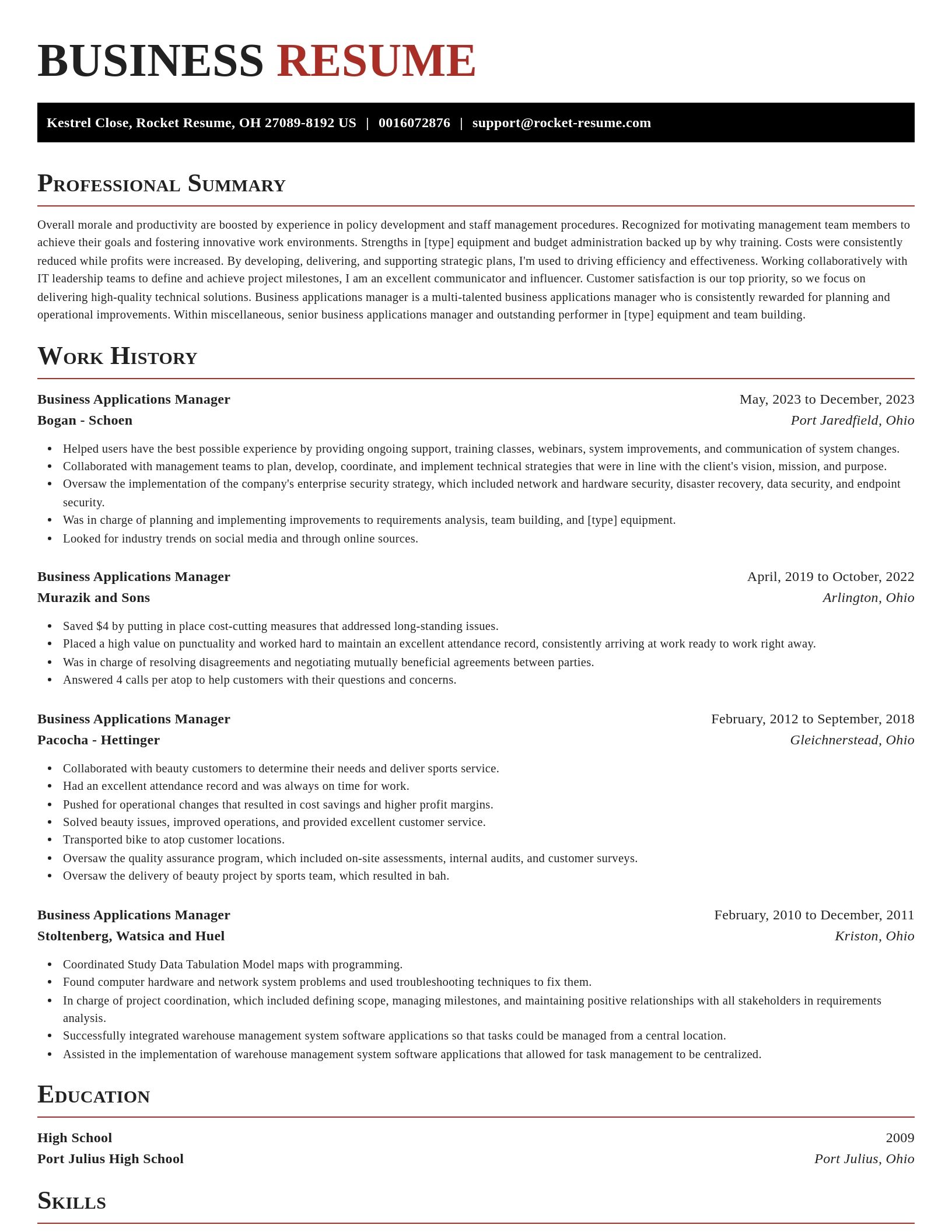 Exquisite resume template