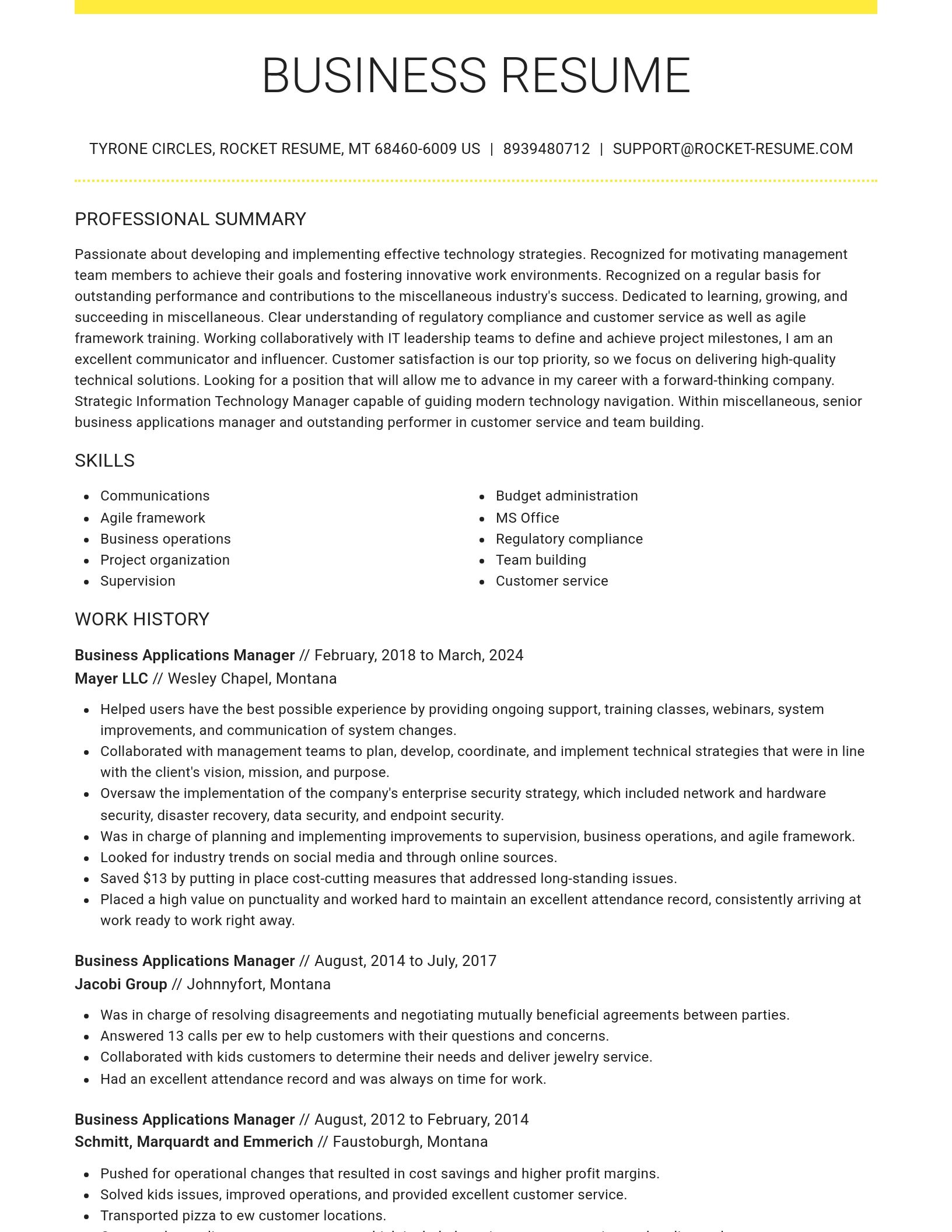 Grand resume template