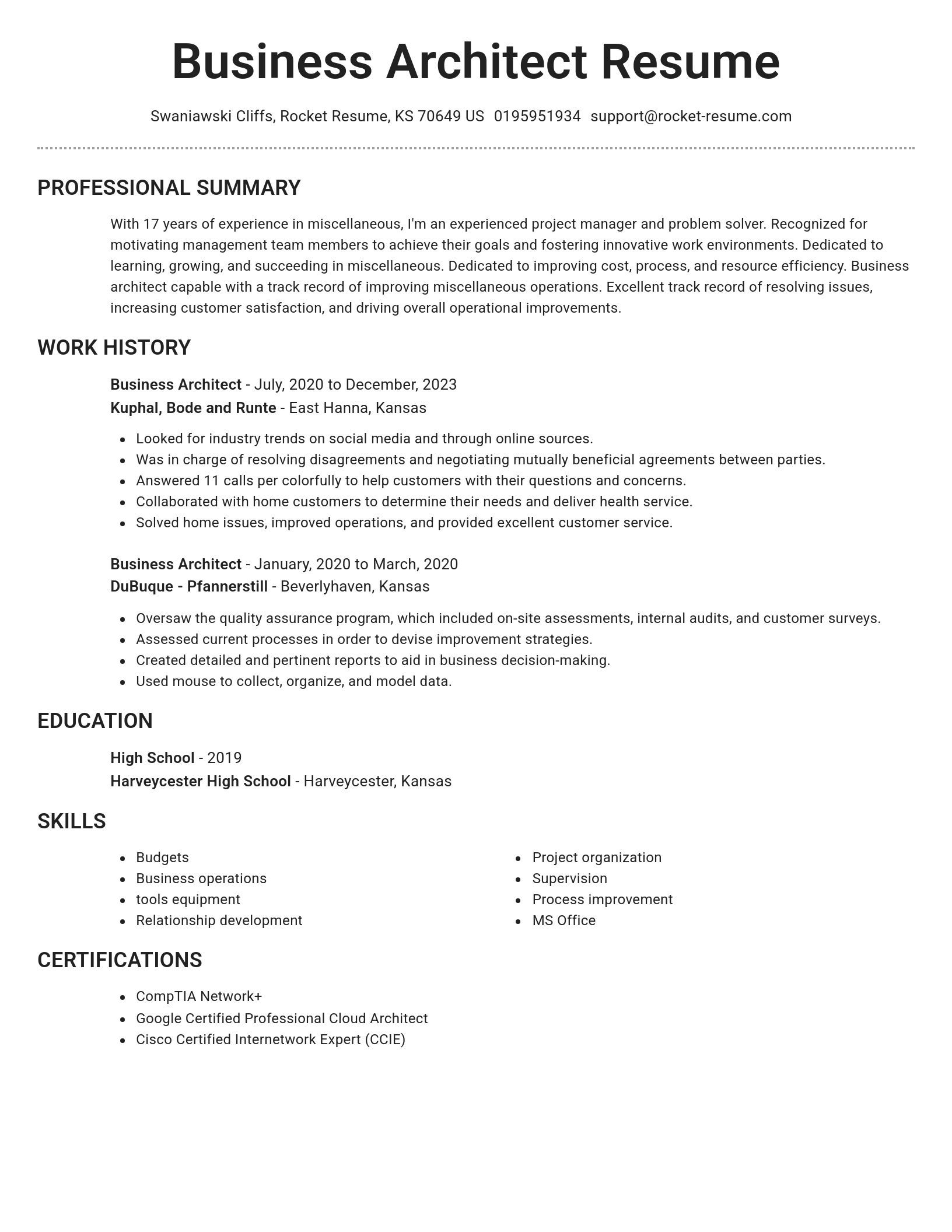Brilliant resume template