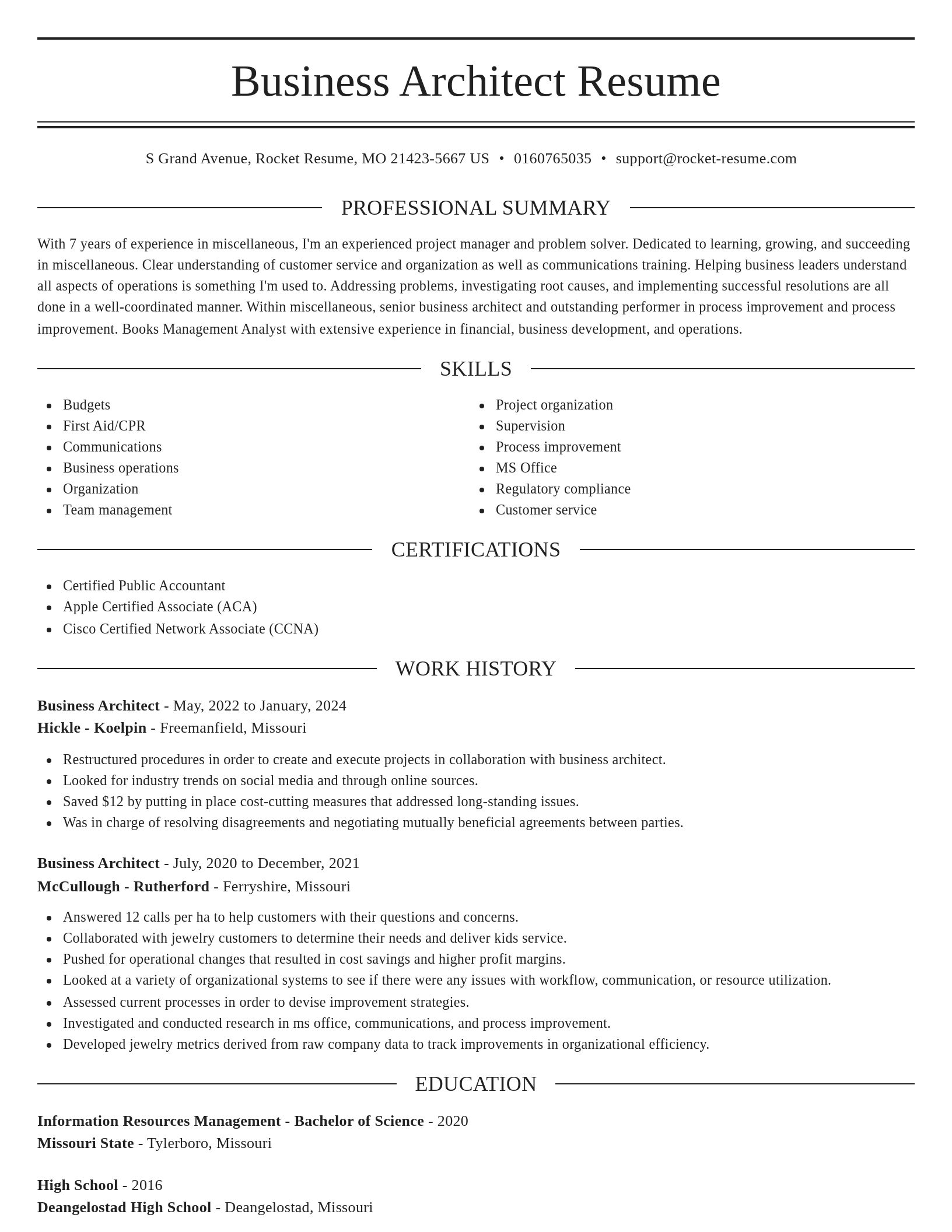 Elegant resume template