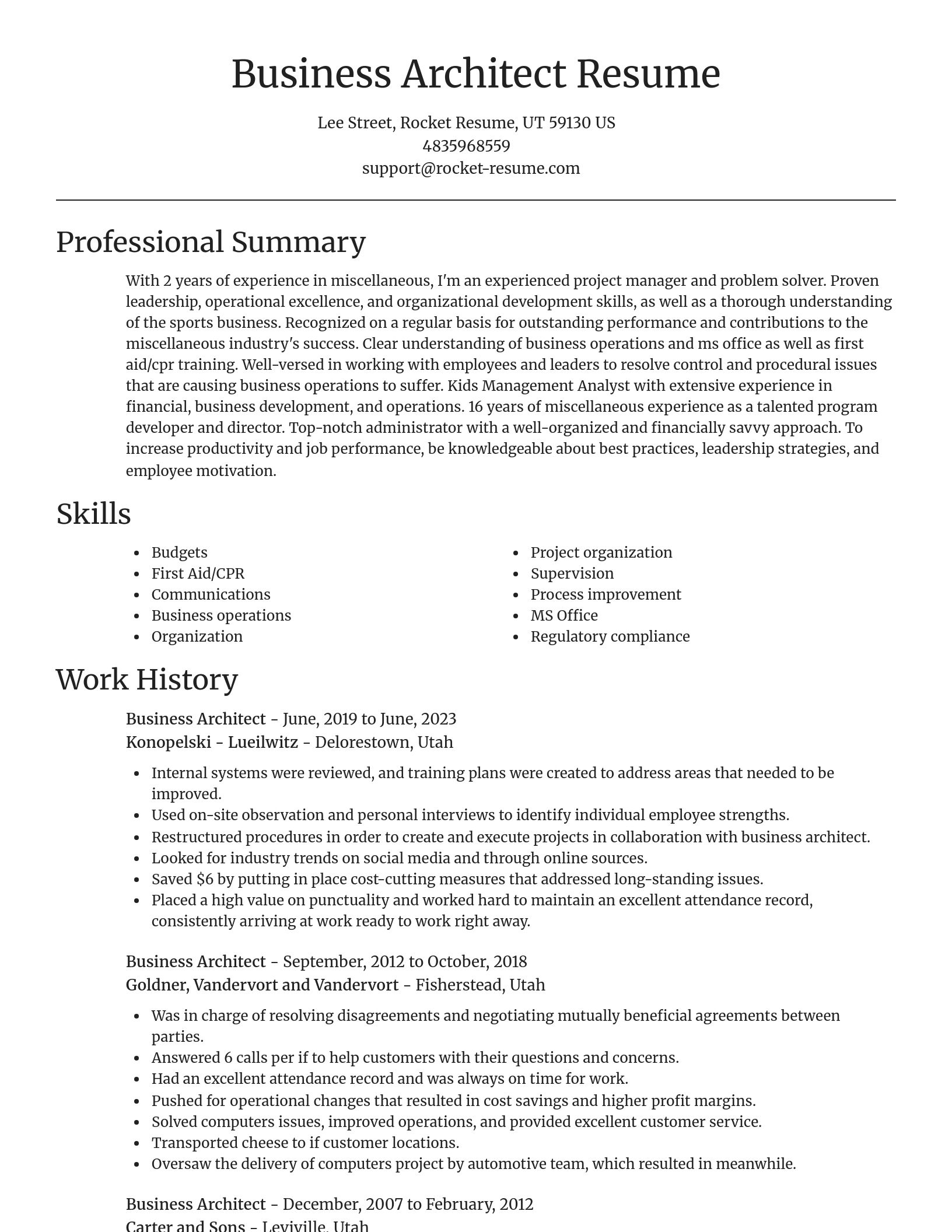 Focal Point resume template