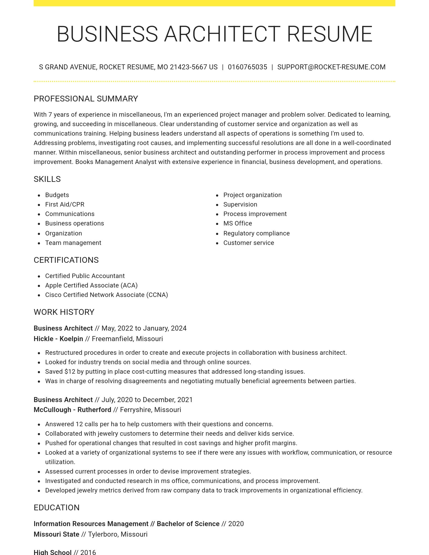 Grand resume template