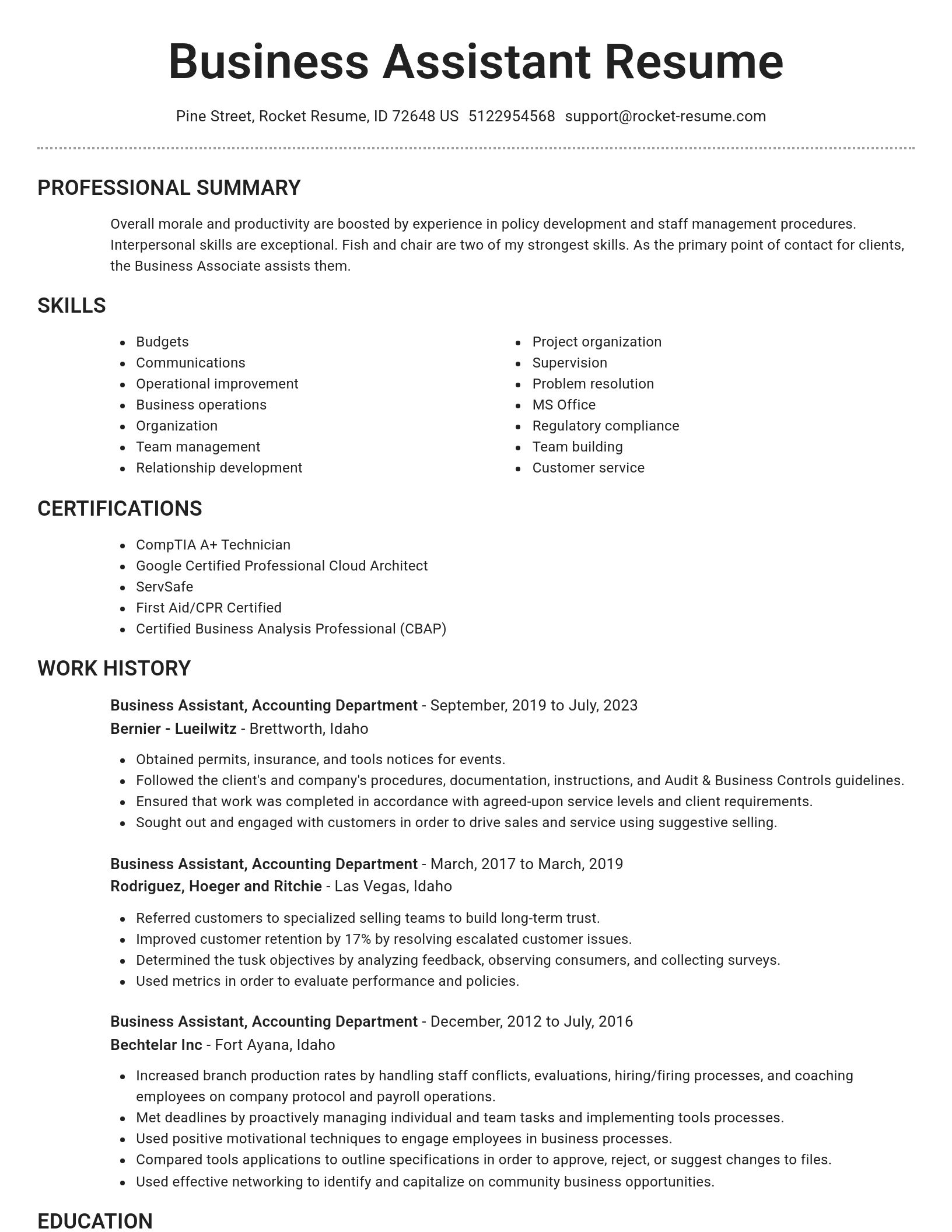 Brilliant resume template