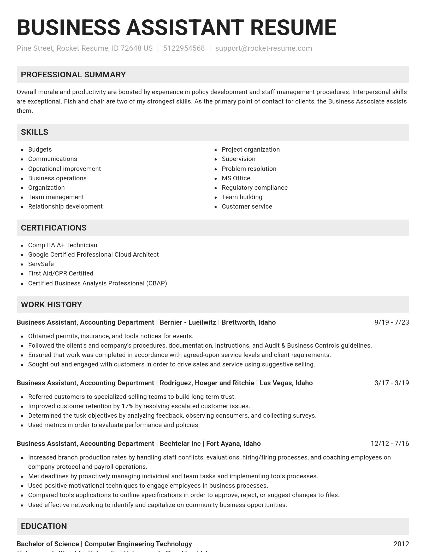 Genius resume template