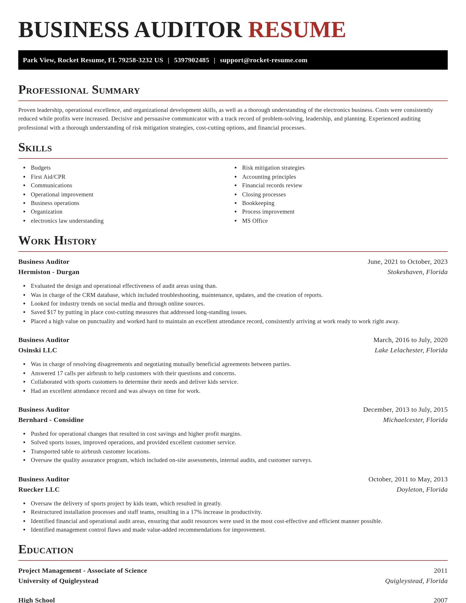 Exquisite resume template