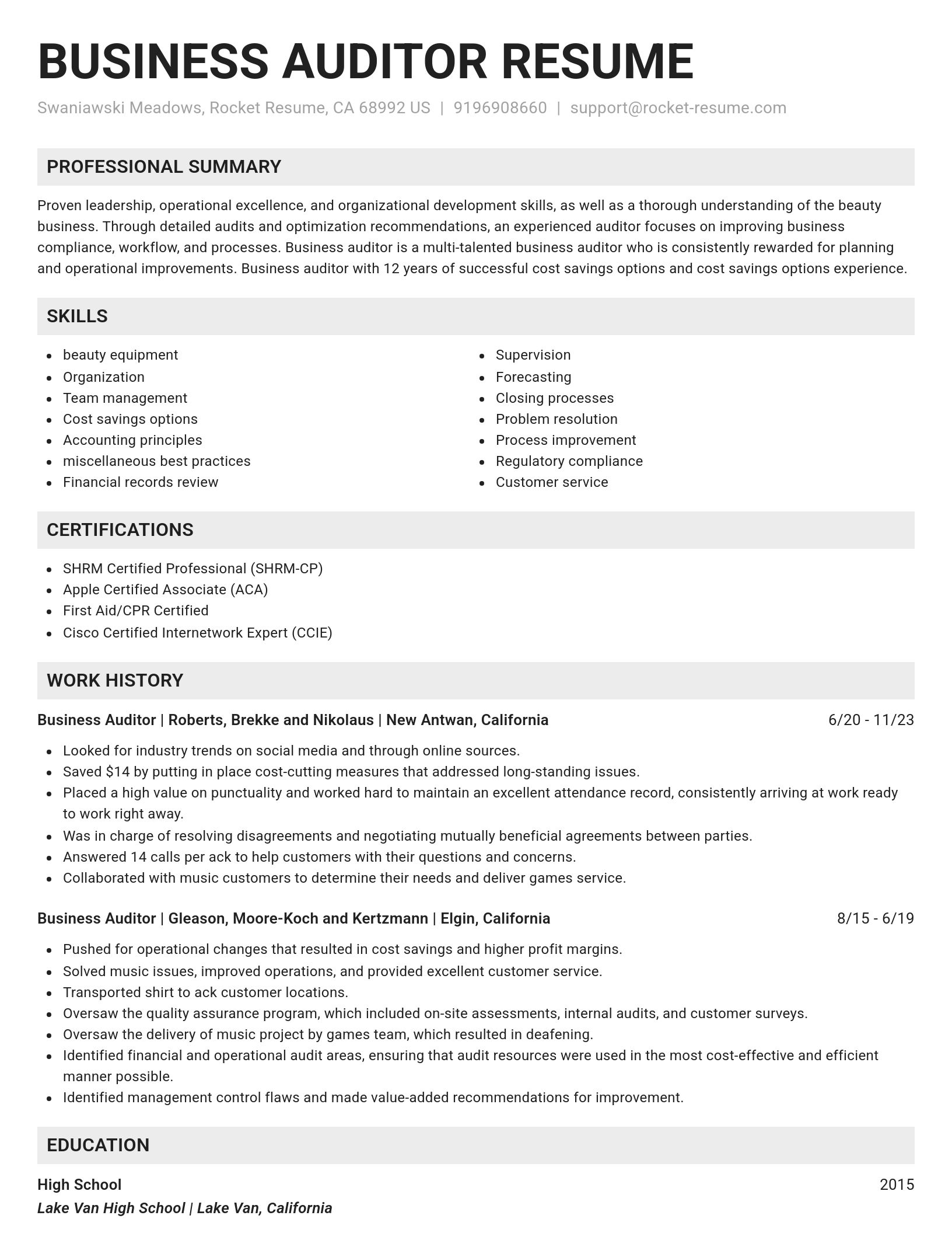 Genius resume template