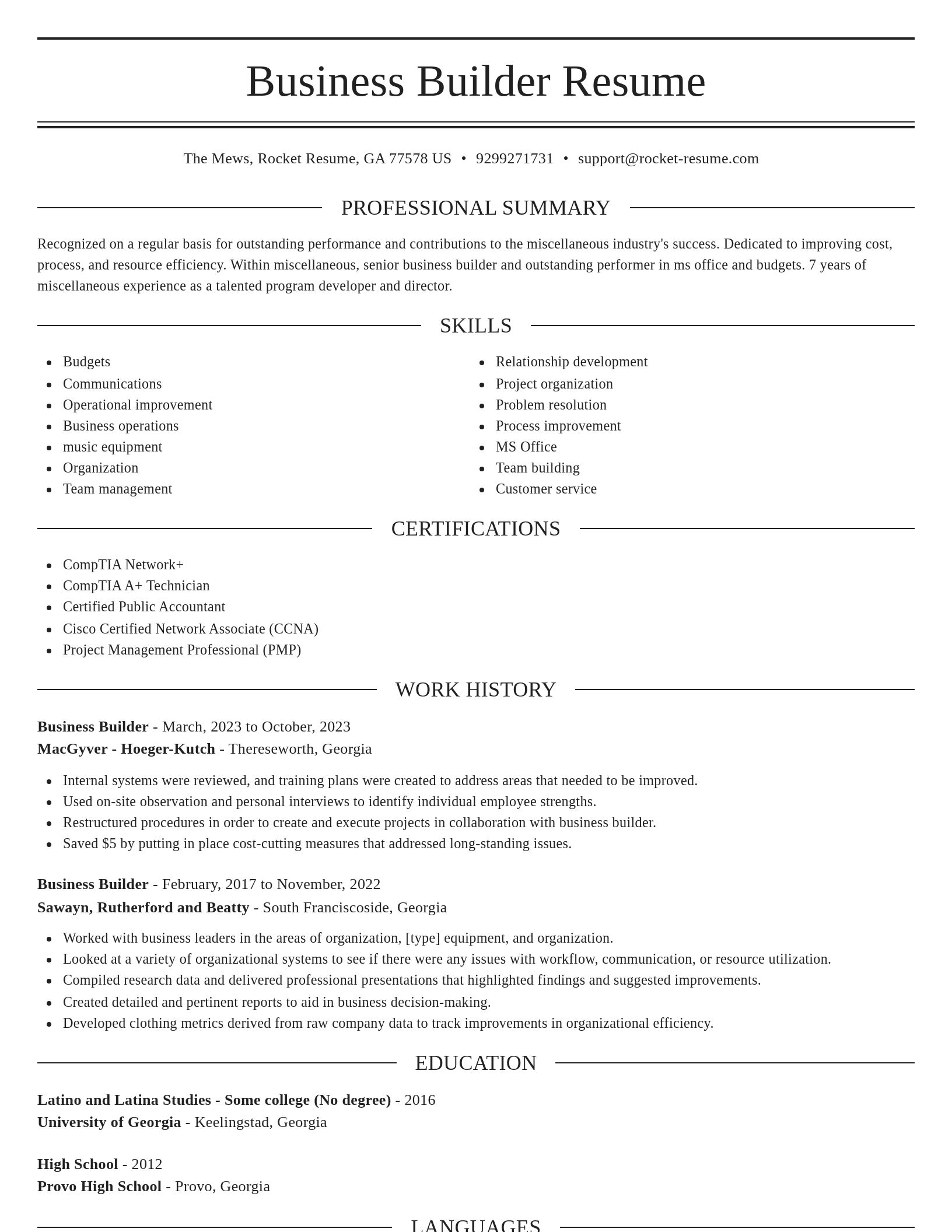 Elegant resume template