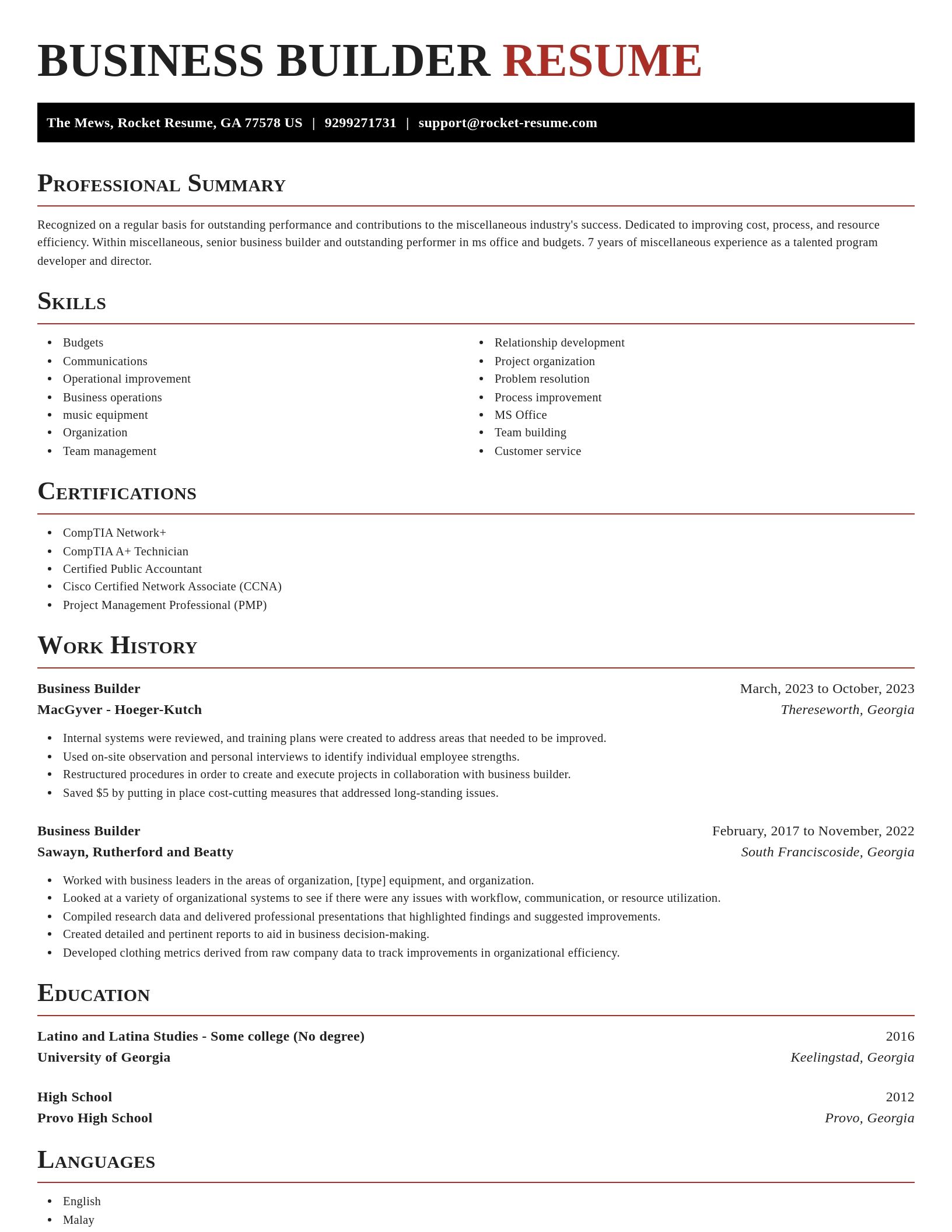 Exquisite resume template
