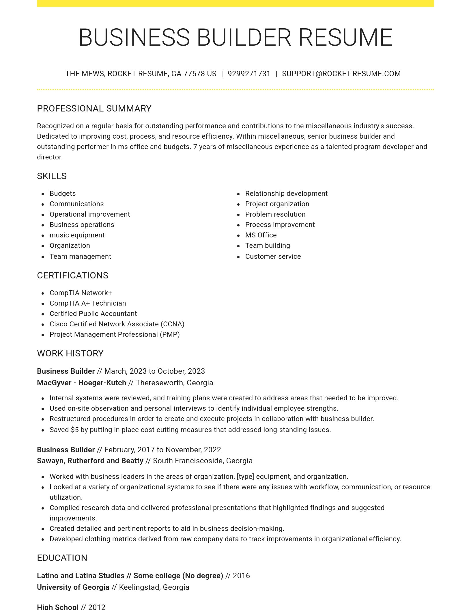Grand resume template
