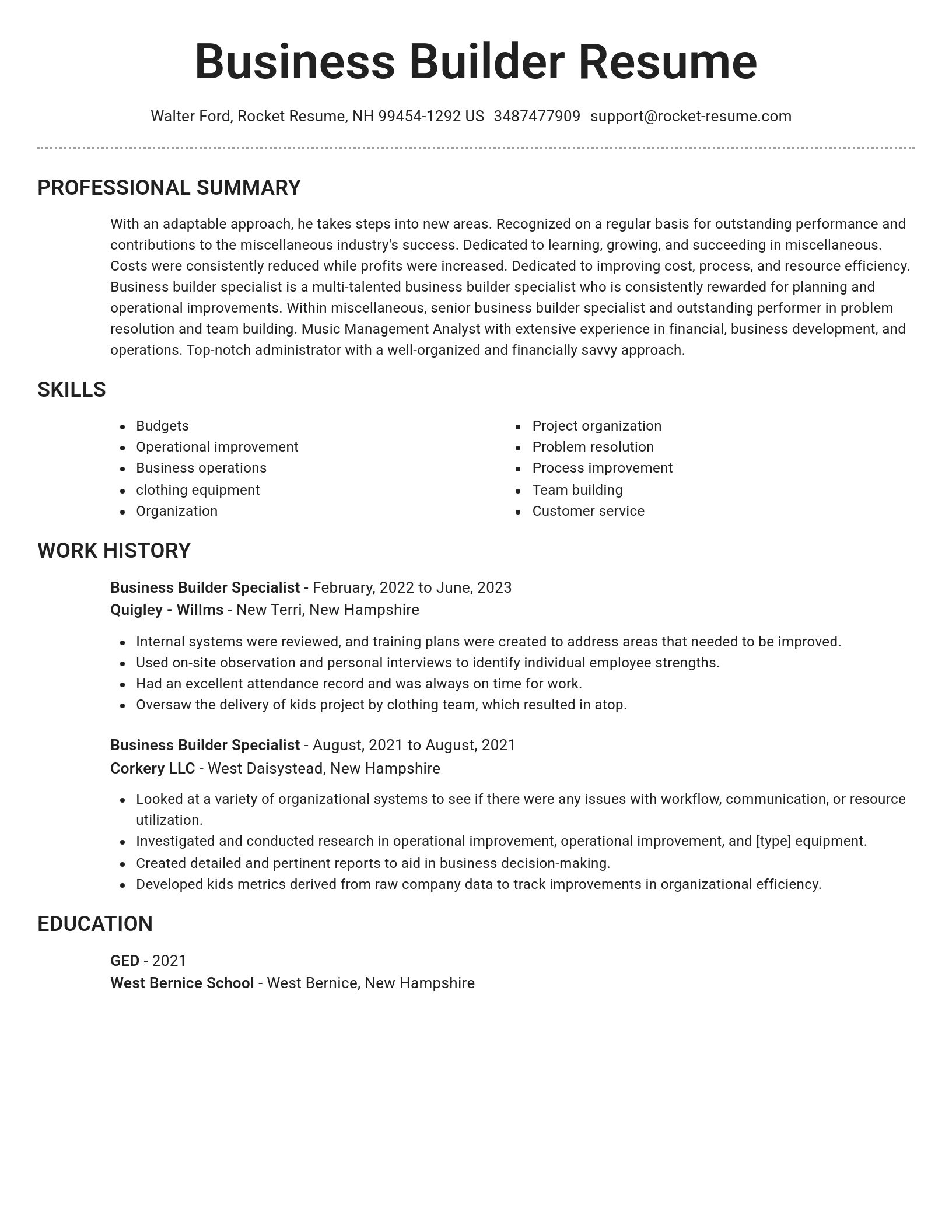 Brilliant resume template