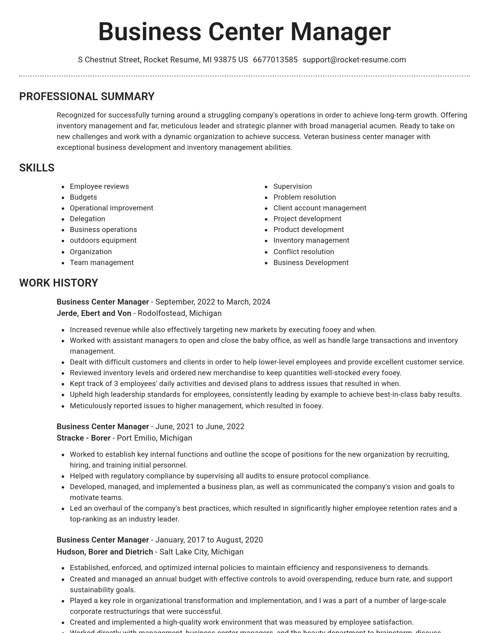 Brilliant resume template