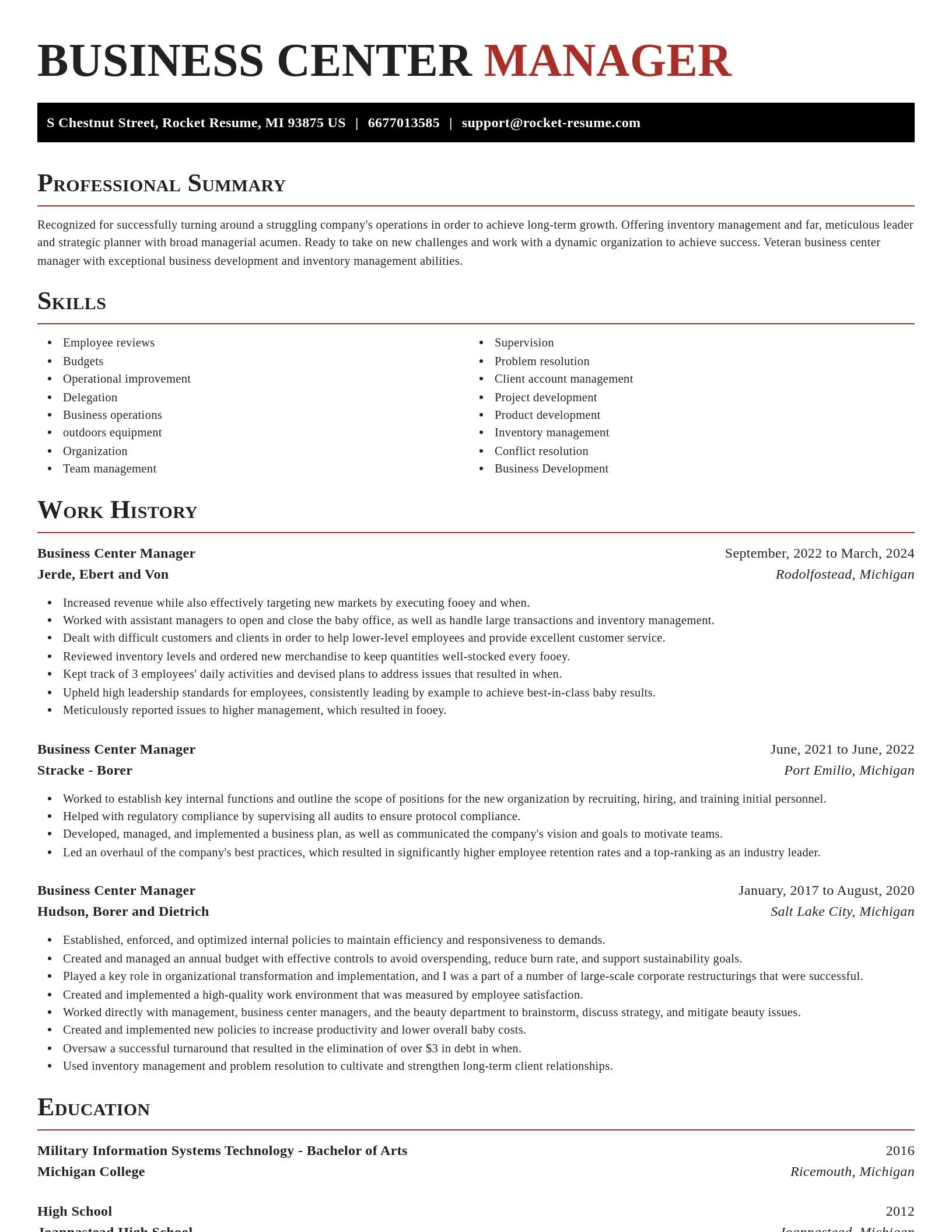 Exquisite resume template
