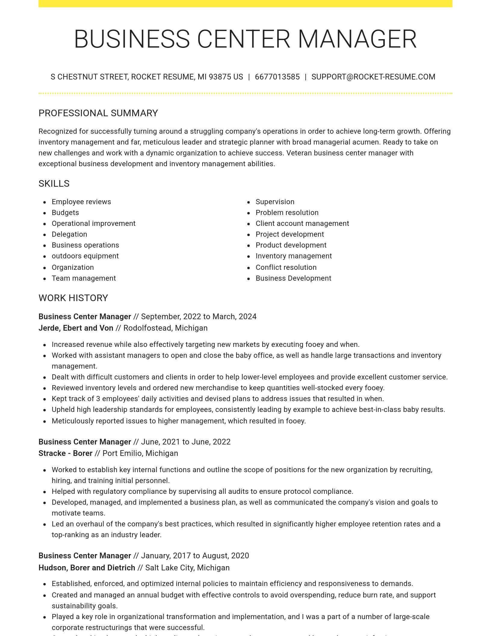 Grand resume template