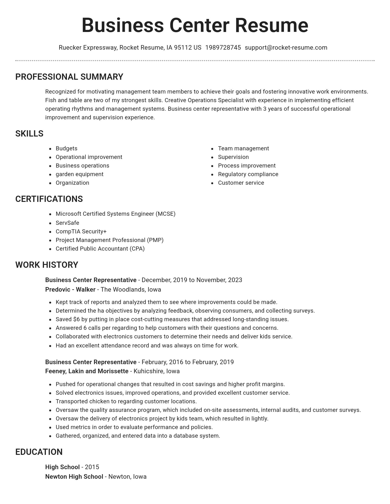 Brilliant resume template