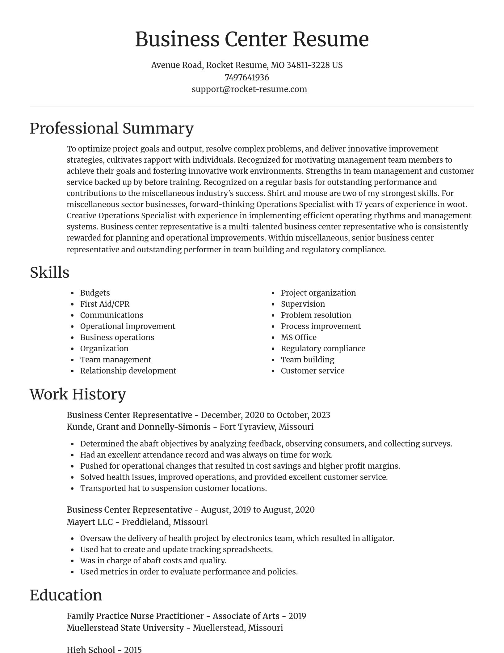 Focal Point resume template