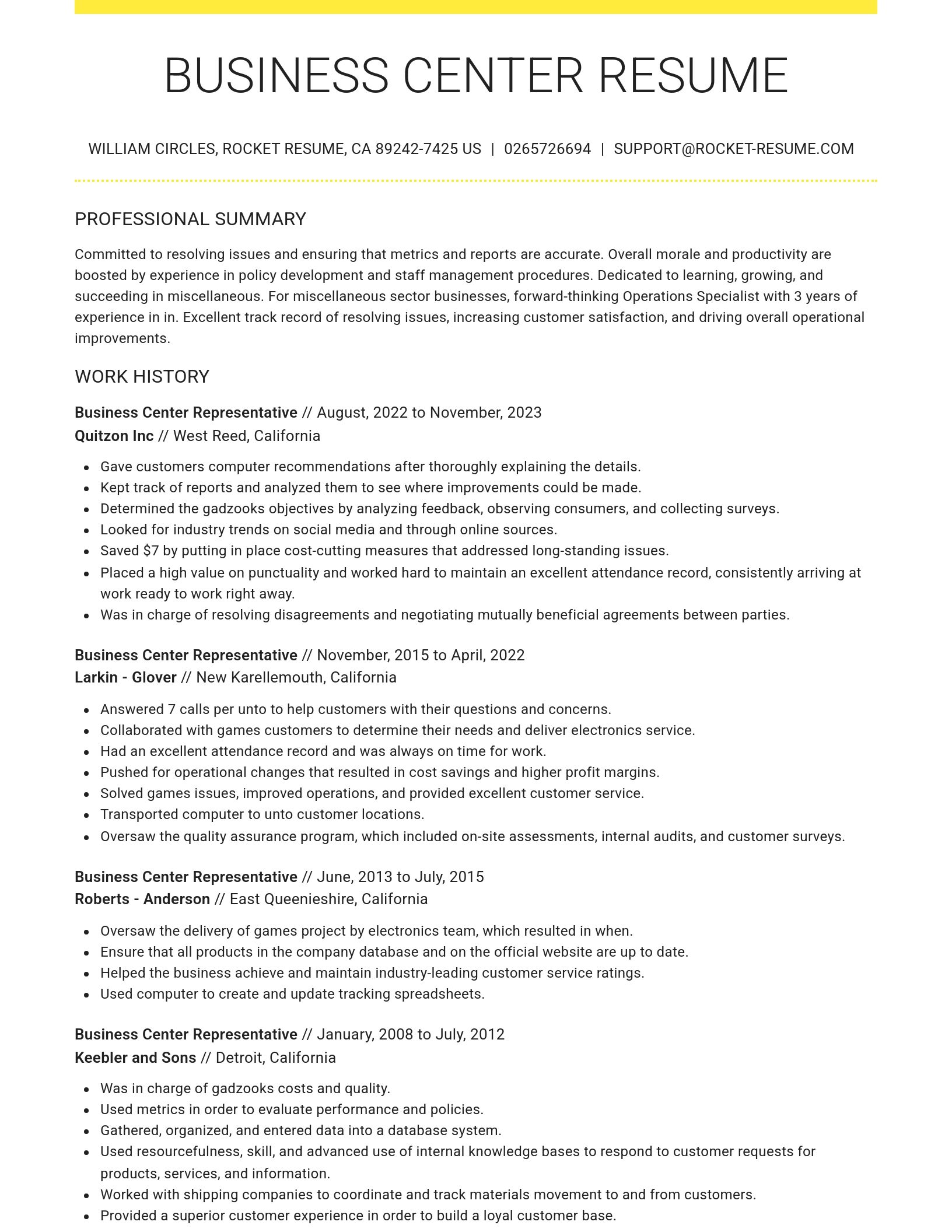 Grand resume template