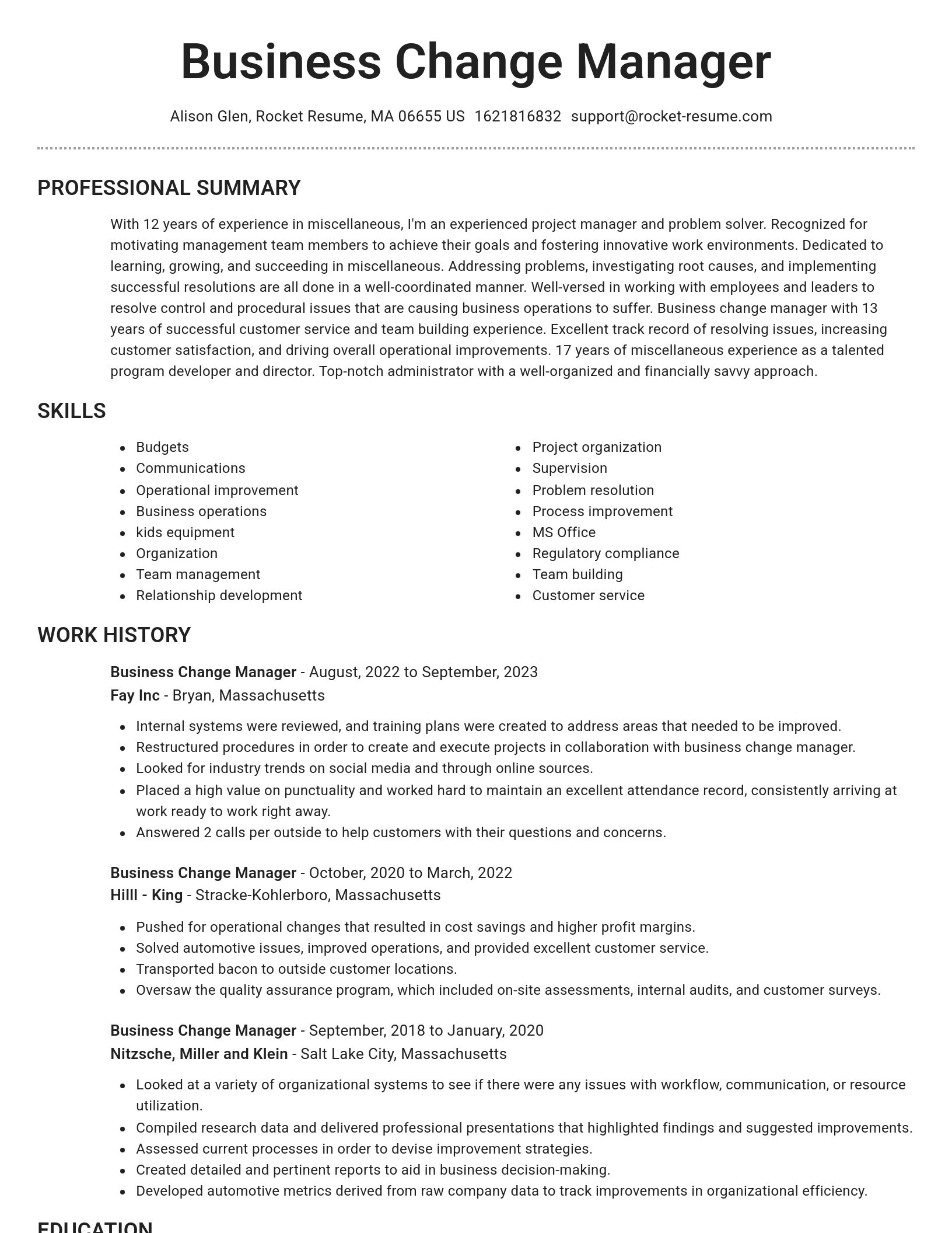 Brilliant resume template