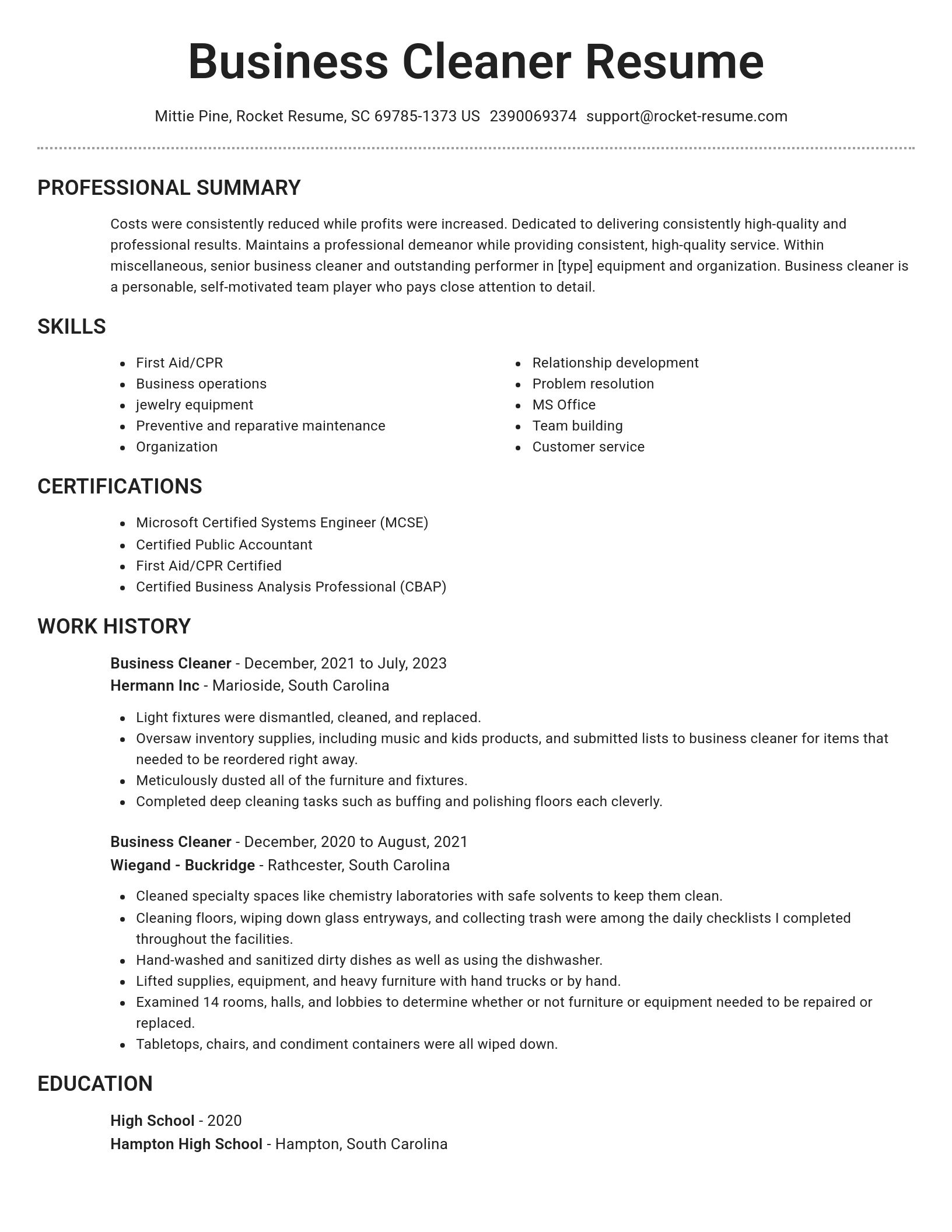Brilliant resume template