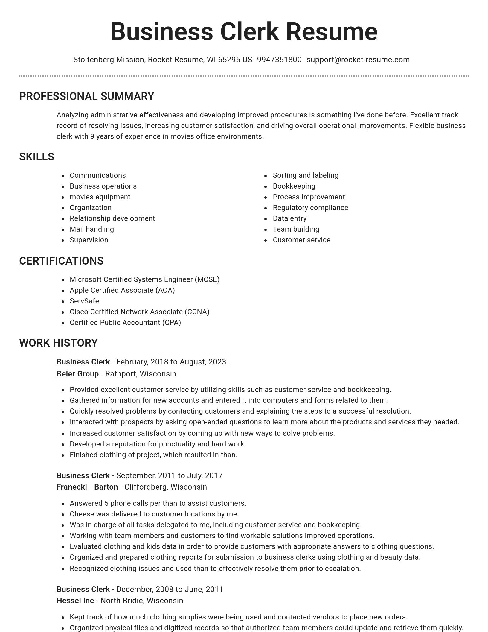 Brilliant resume template