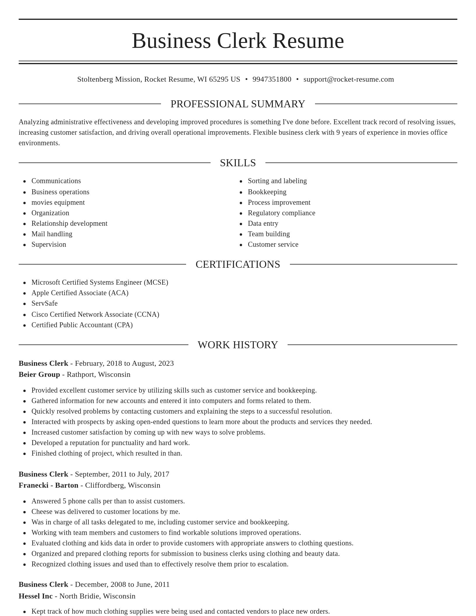Elegant resume template
