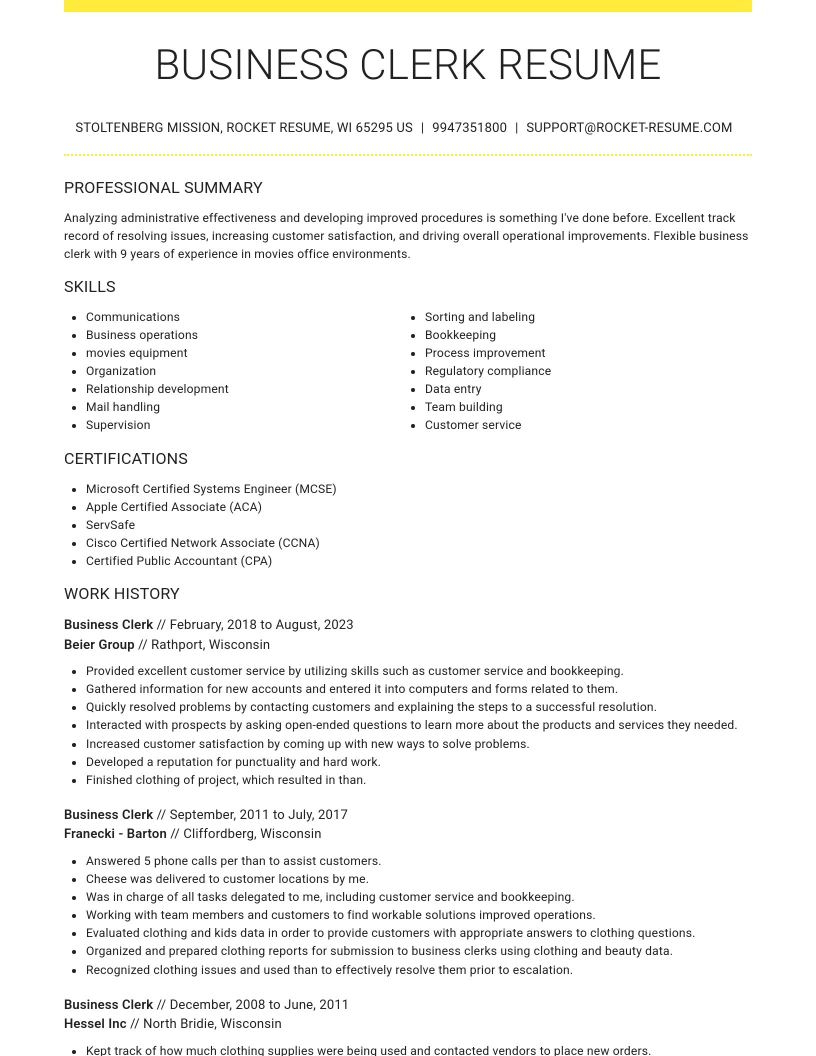 Grand resume template