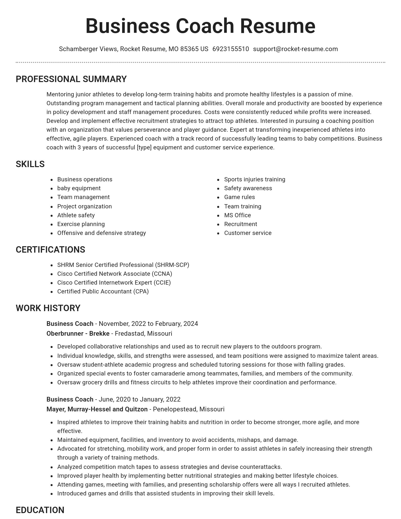 Brilliant resume template