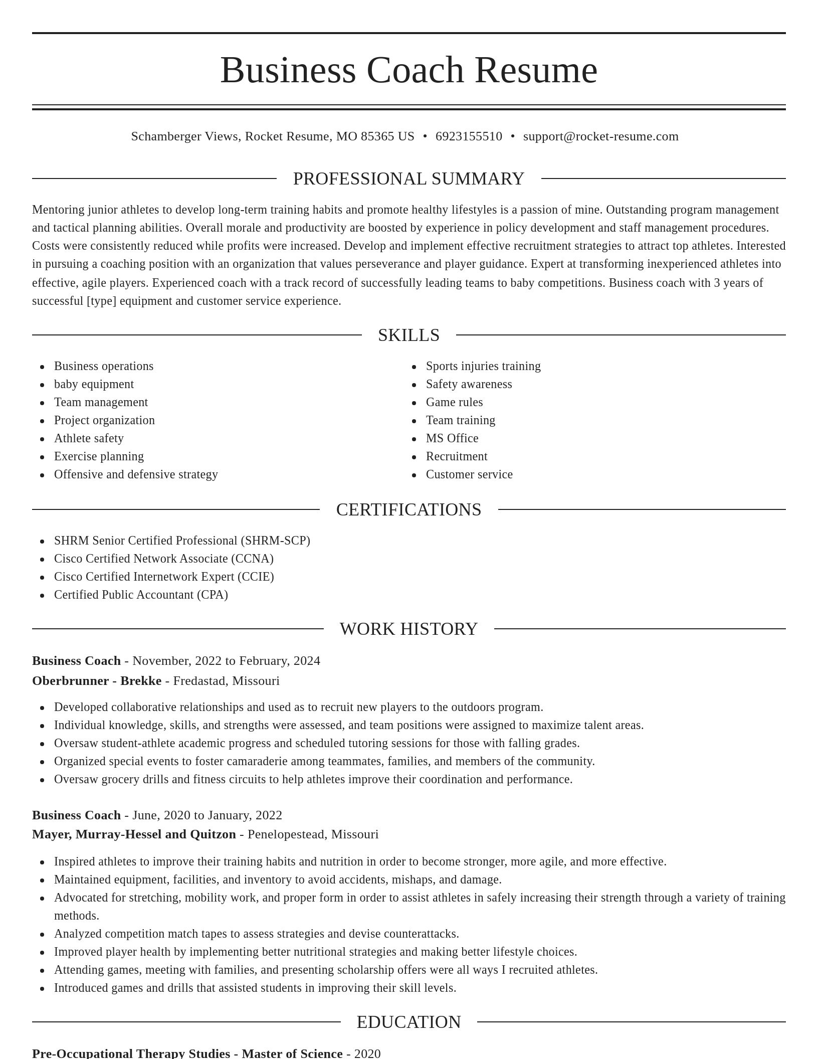 Elegant resume template