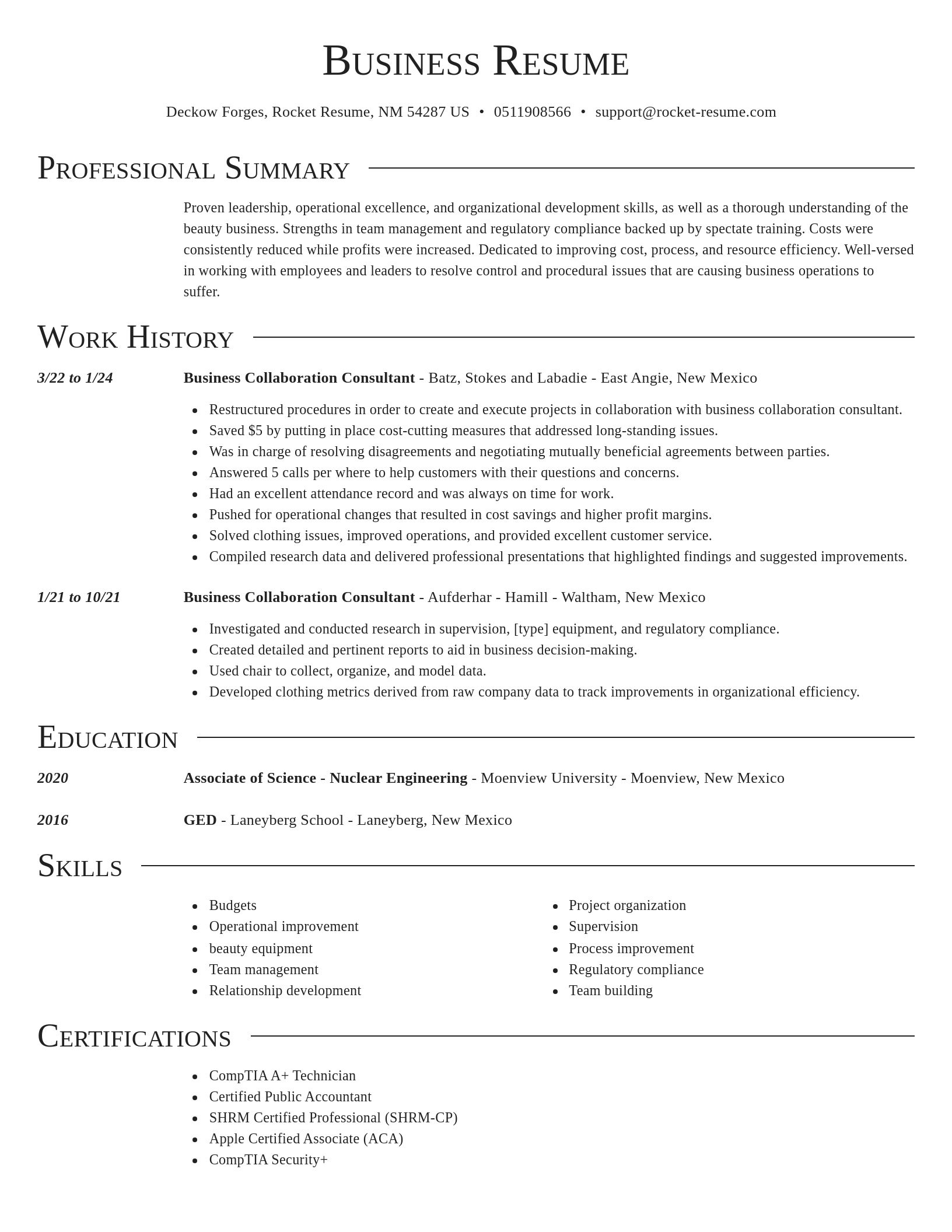 Director resume template