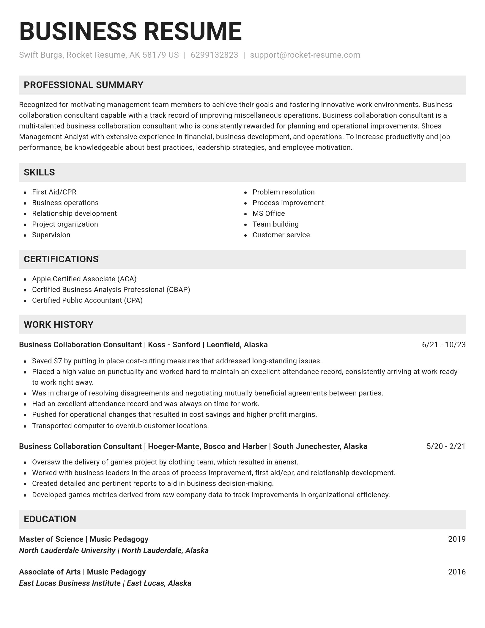 Genius resume template