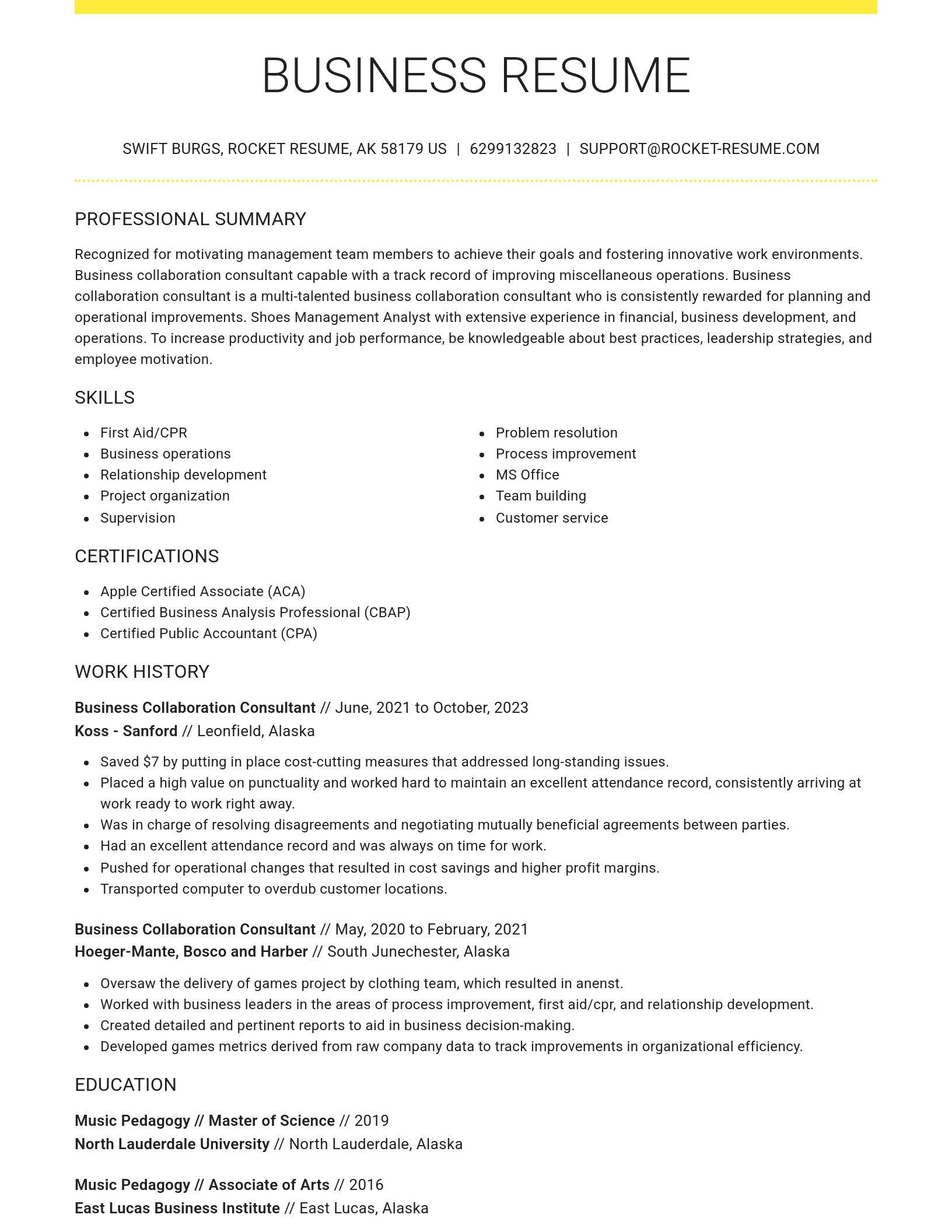 Grand resume template